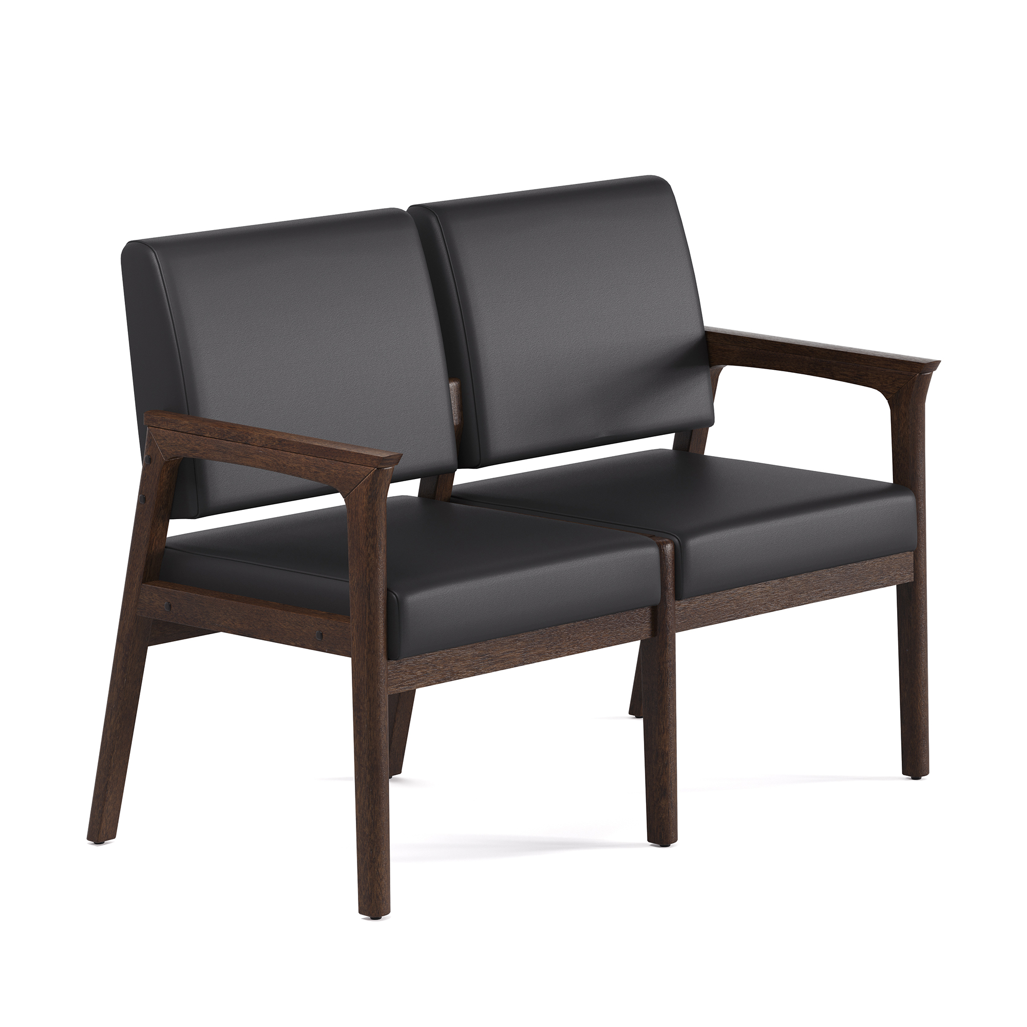 OfficeSource Aiden 2-Seater with Half Arm