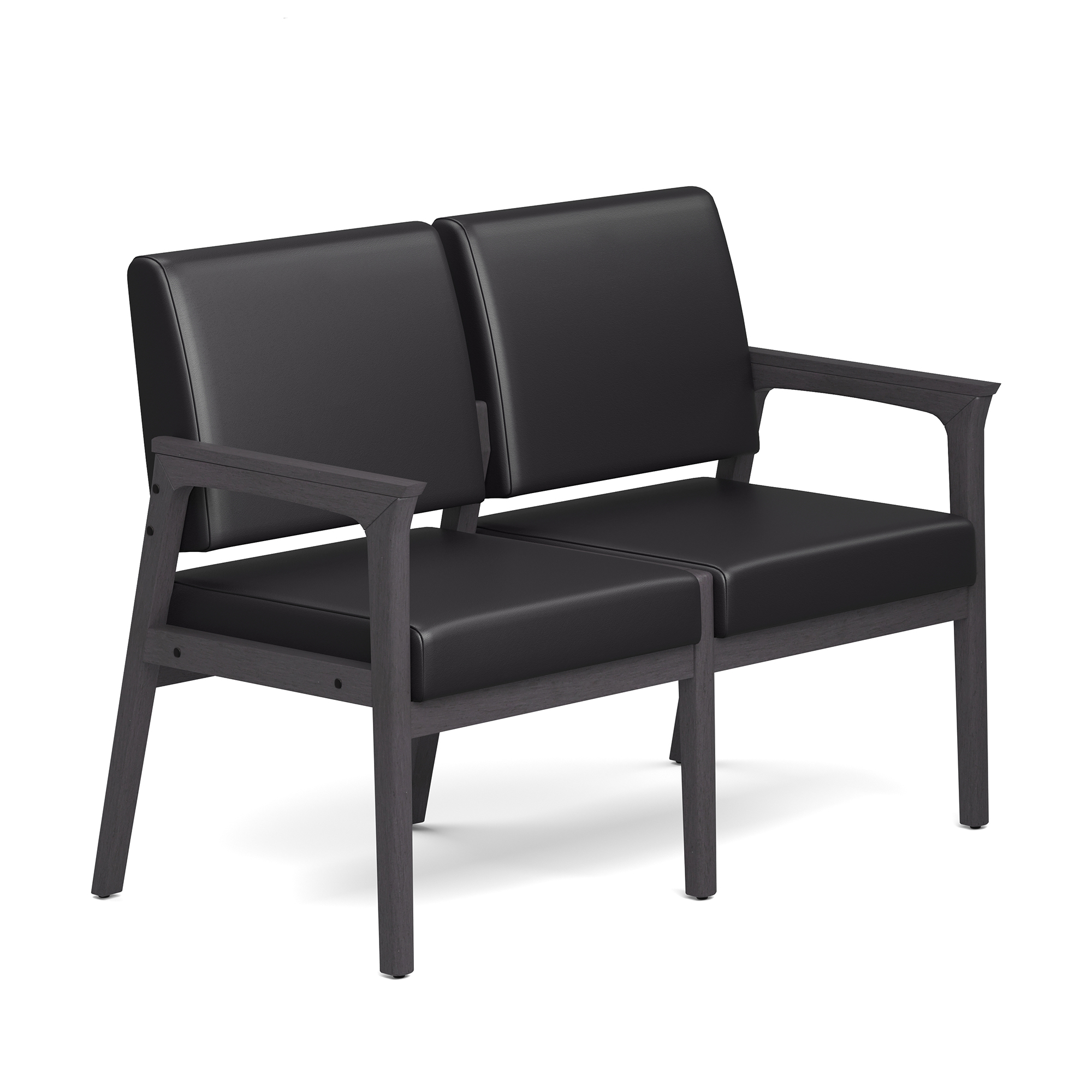 OfficeSource Aiden 2-Seater with Half Arm