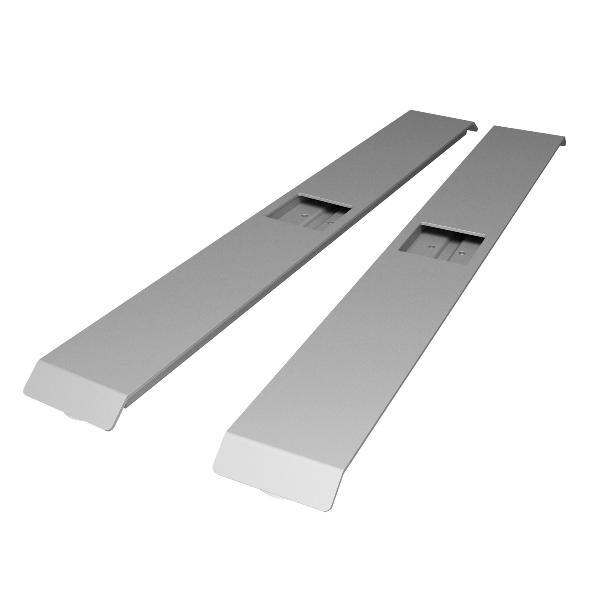 Set of Silver 30'' Feet for OfficeSource Height Adjustable Bases - Silver