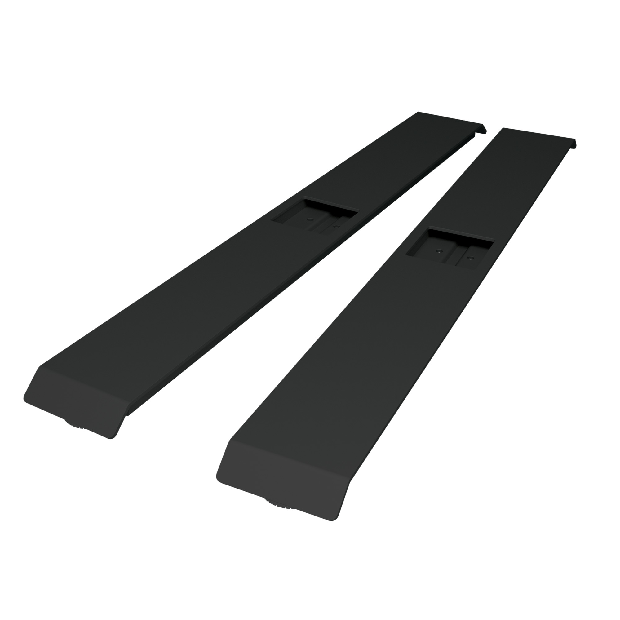 Set of Silver 30'' Feet for OfficeSource Height Adjustable Bases - Black