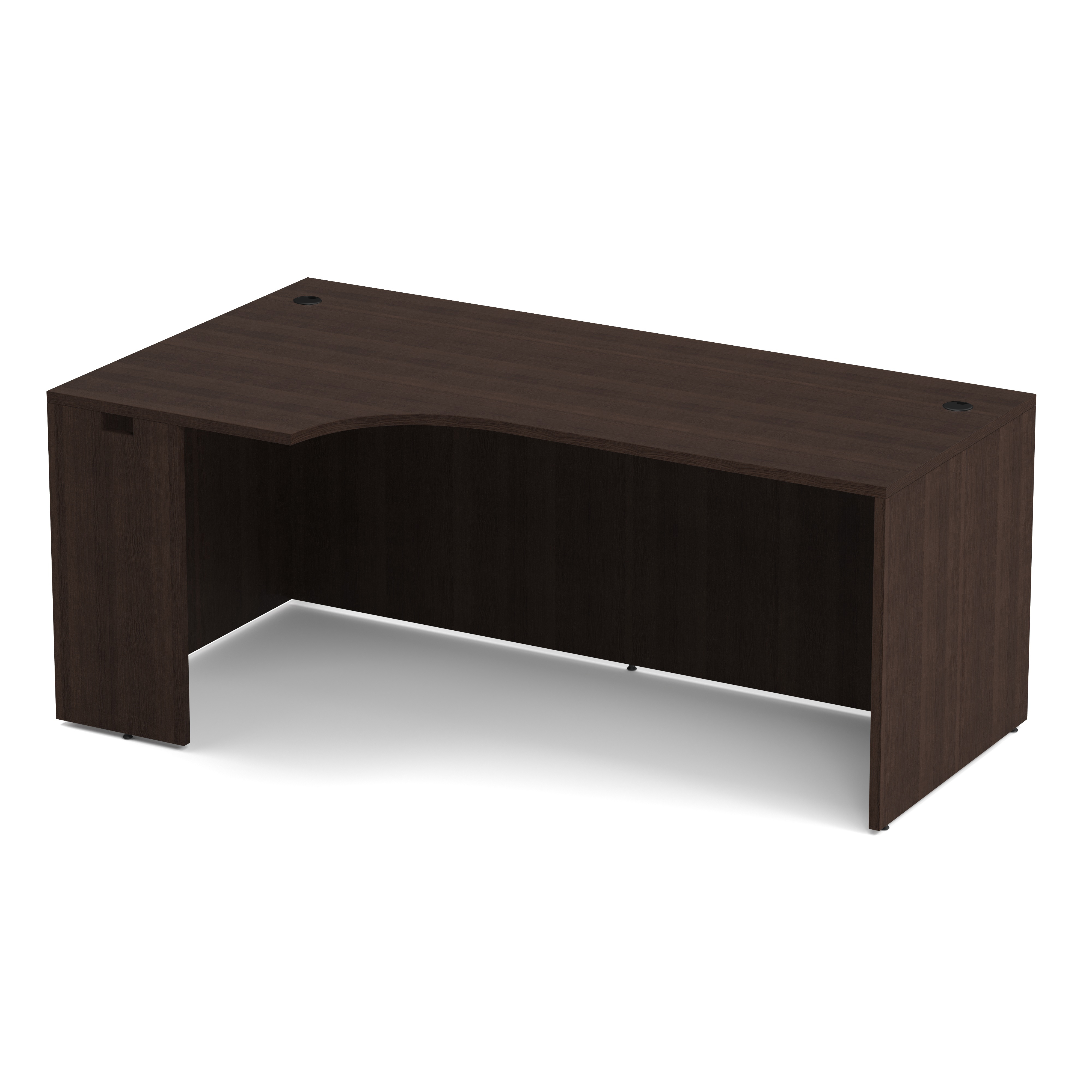 OfficeSource | OS Laminate | Left Desk Shell with Corner Extension - Java