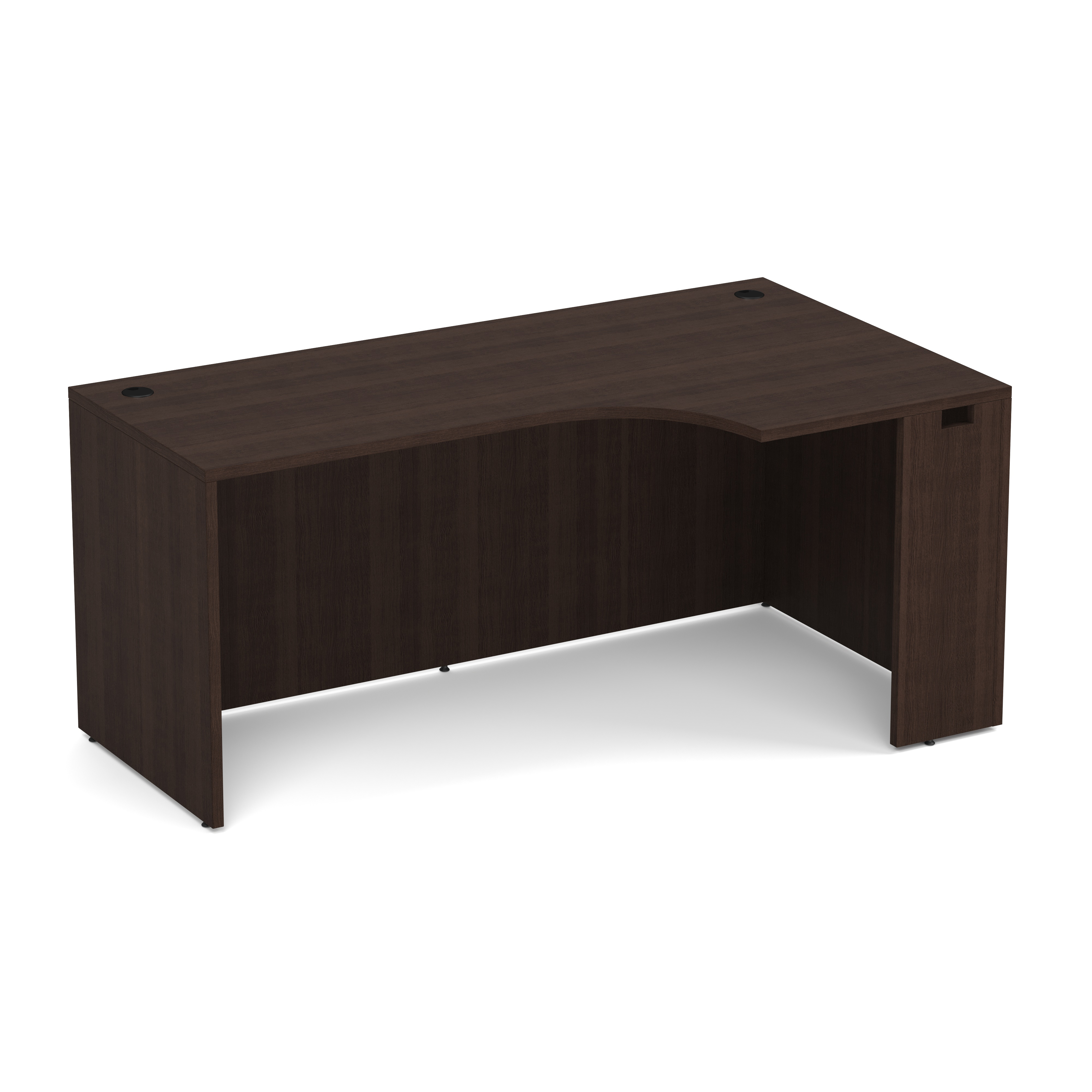 OfficeSource | OS Laminate | Credenza with Right Corner Extension - 66''W - Java