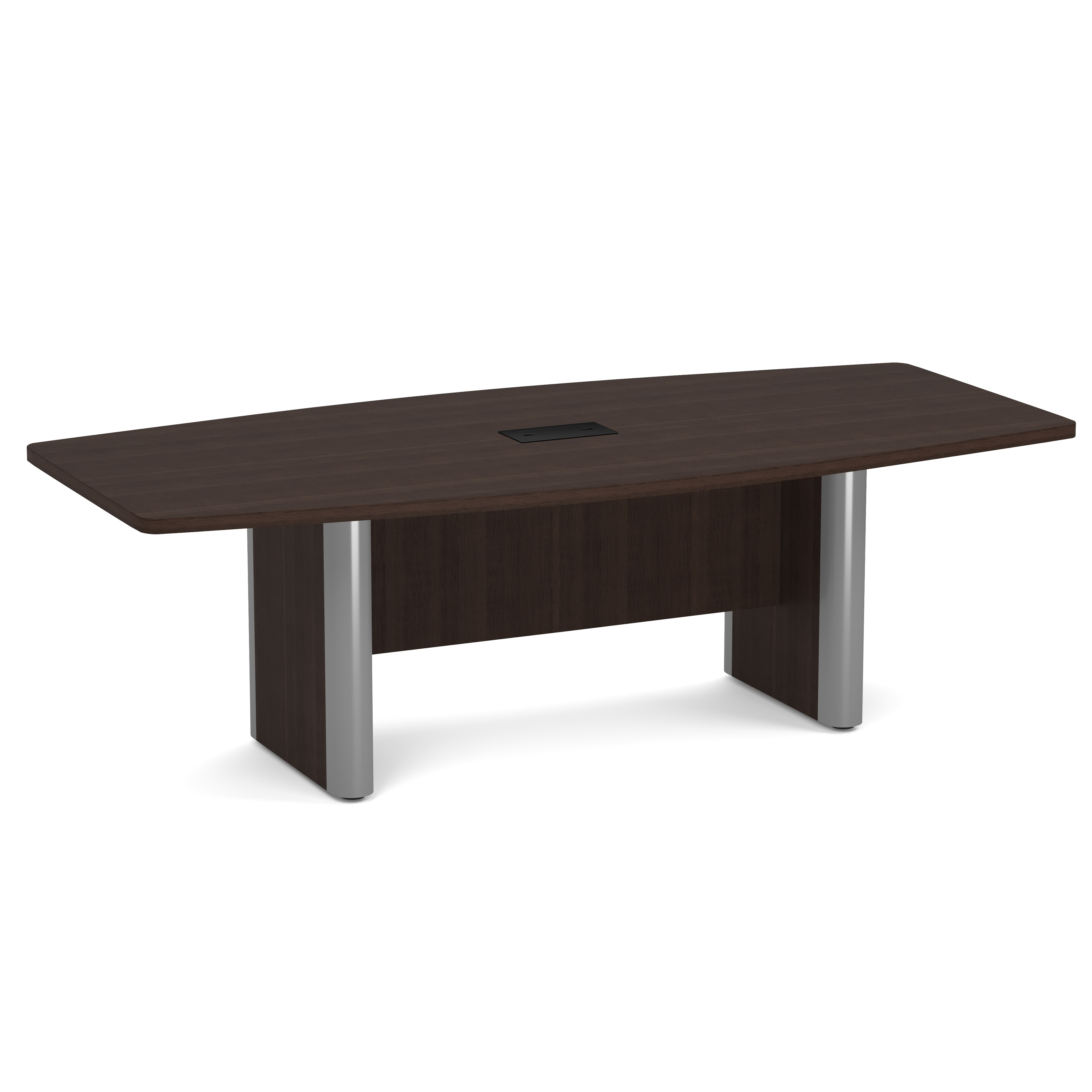 OfficeSource | OS Conference Tables | Boat Shaped Conference Table with Elliptical Base - 8' - Java