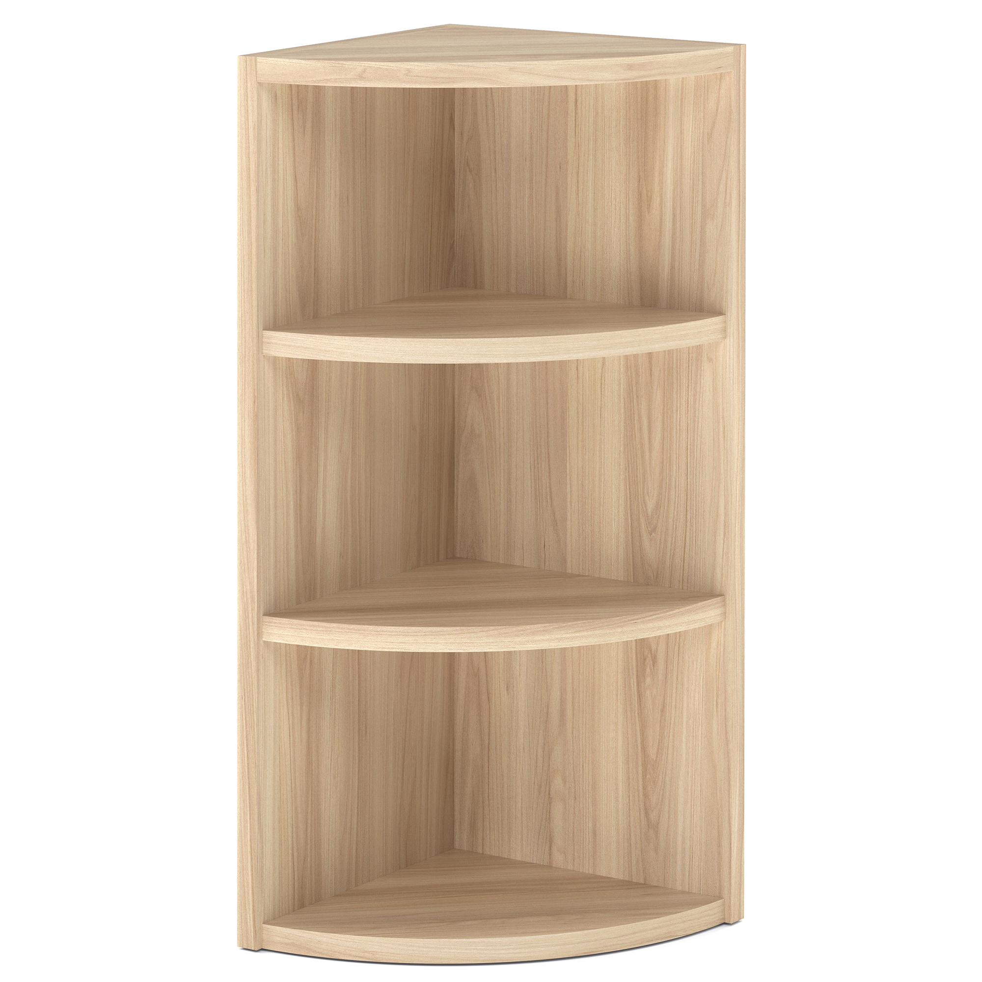 OfficeSource | OS Laminate | Corner Bookcase