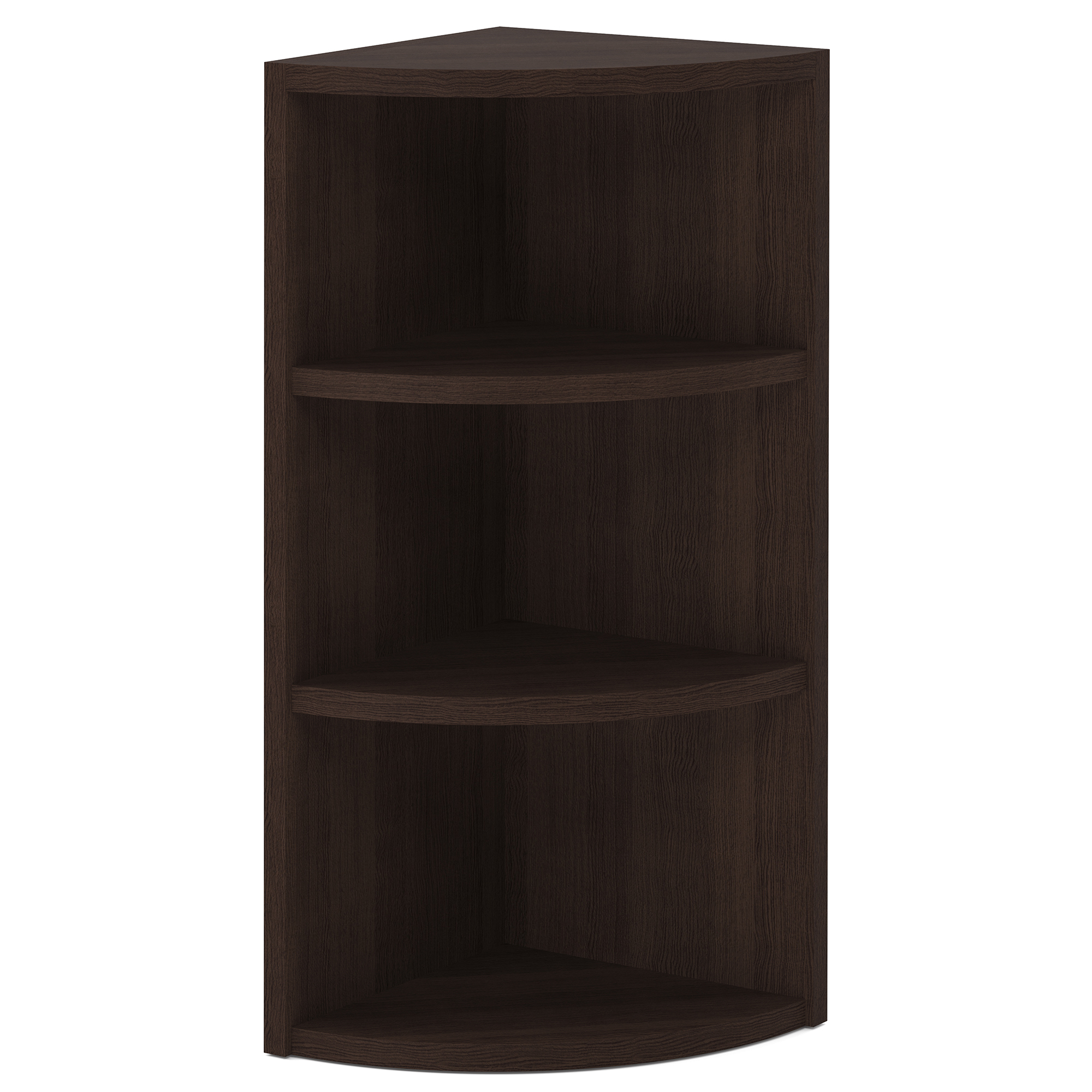 OfficeSource | OS Laminate | Corner Bookcase