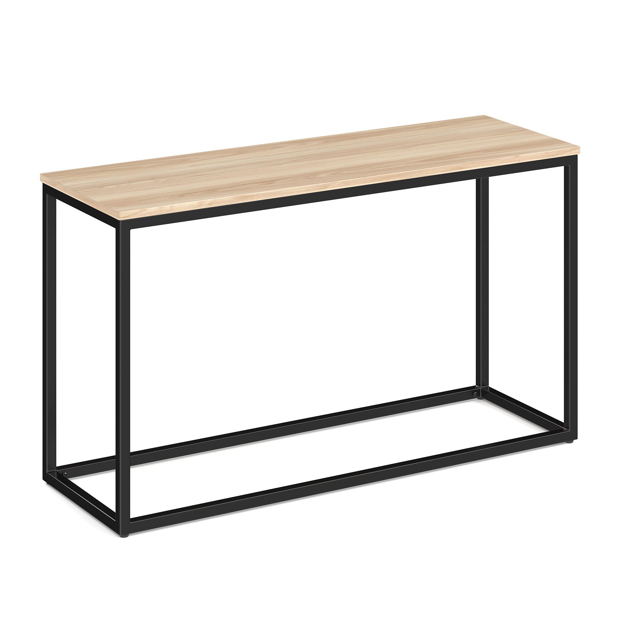 Lenox 16''x48'' Console Table with Black Metal Base - American Elm - Black