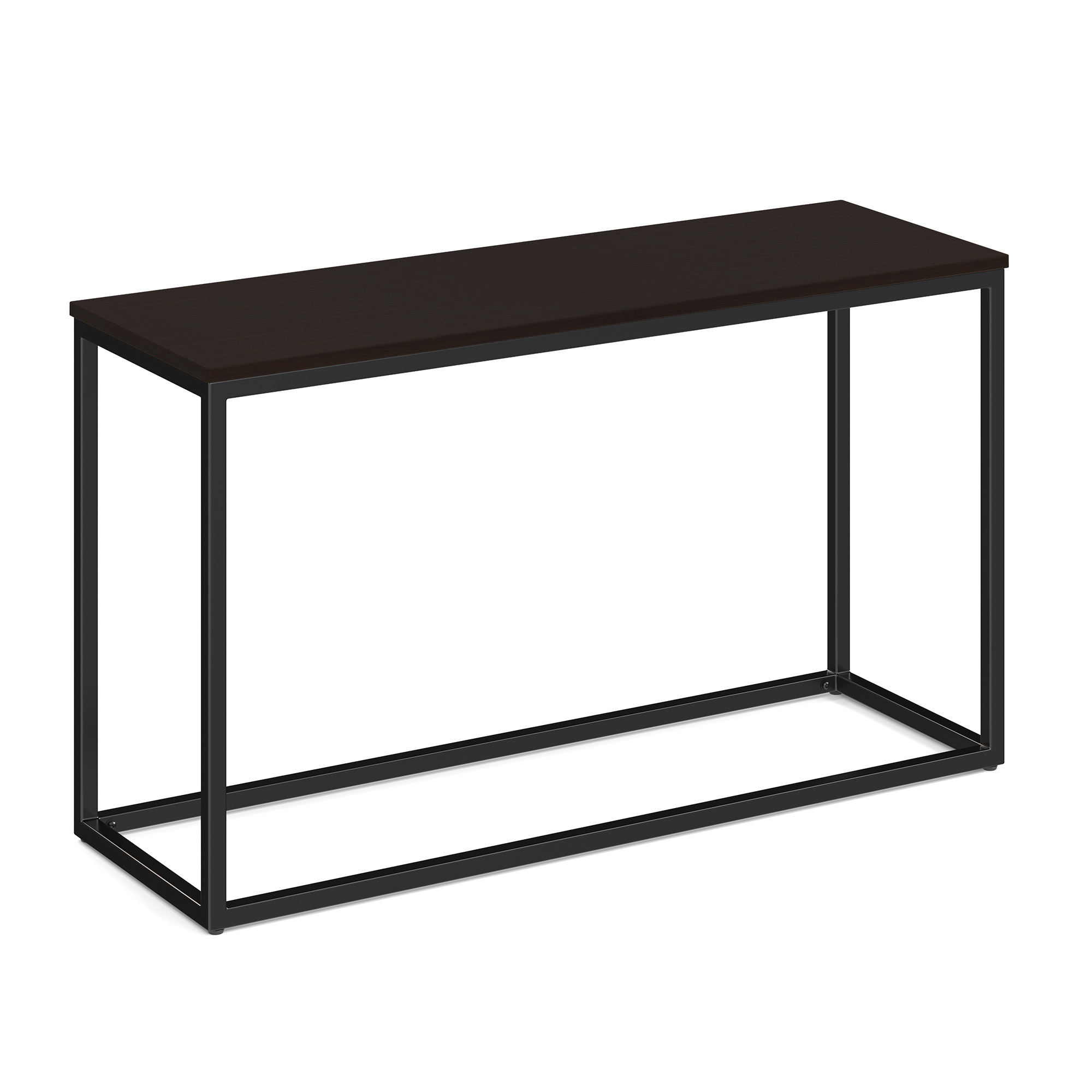 Lenox 16''x48'' Console Table with Black Metal Base - Java - Black