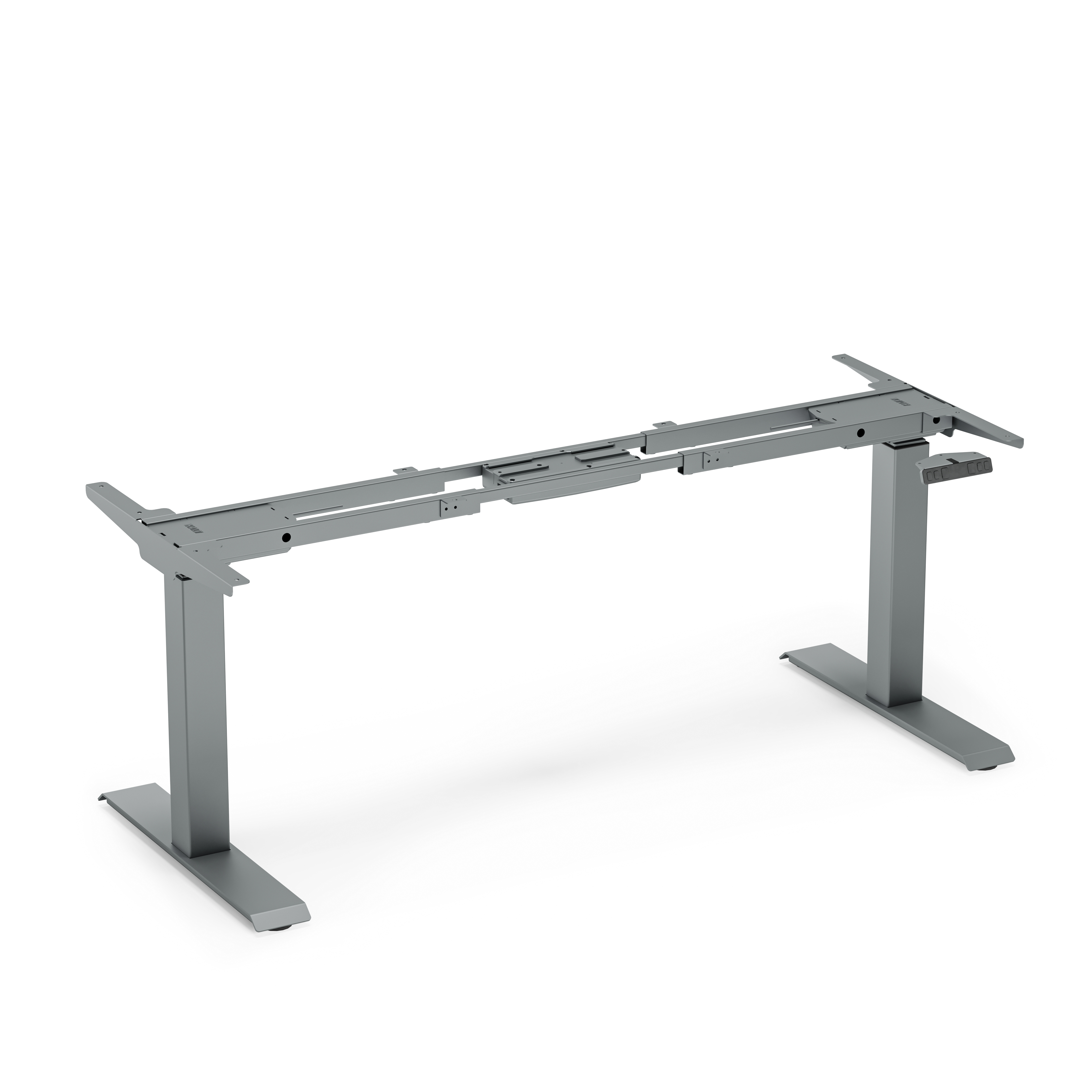 Quick Install 2-Stage Dual Motor Electric Height Adjustable Base - Silver