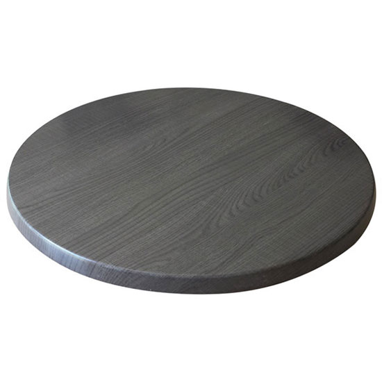 OfficeSource Robust Collection 36'' Round Indoor or Outdoor Table Top - Charcoal