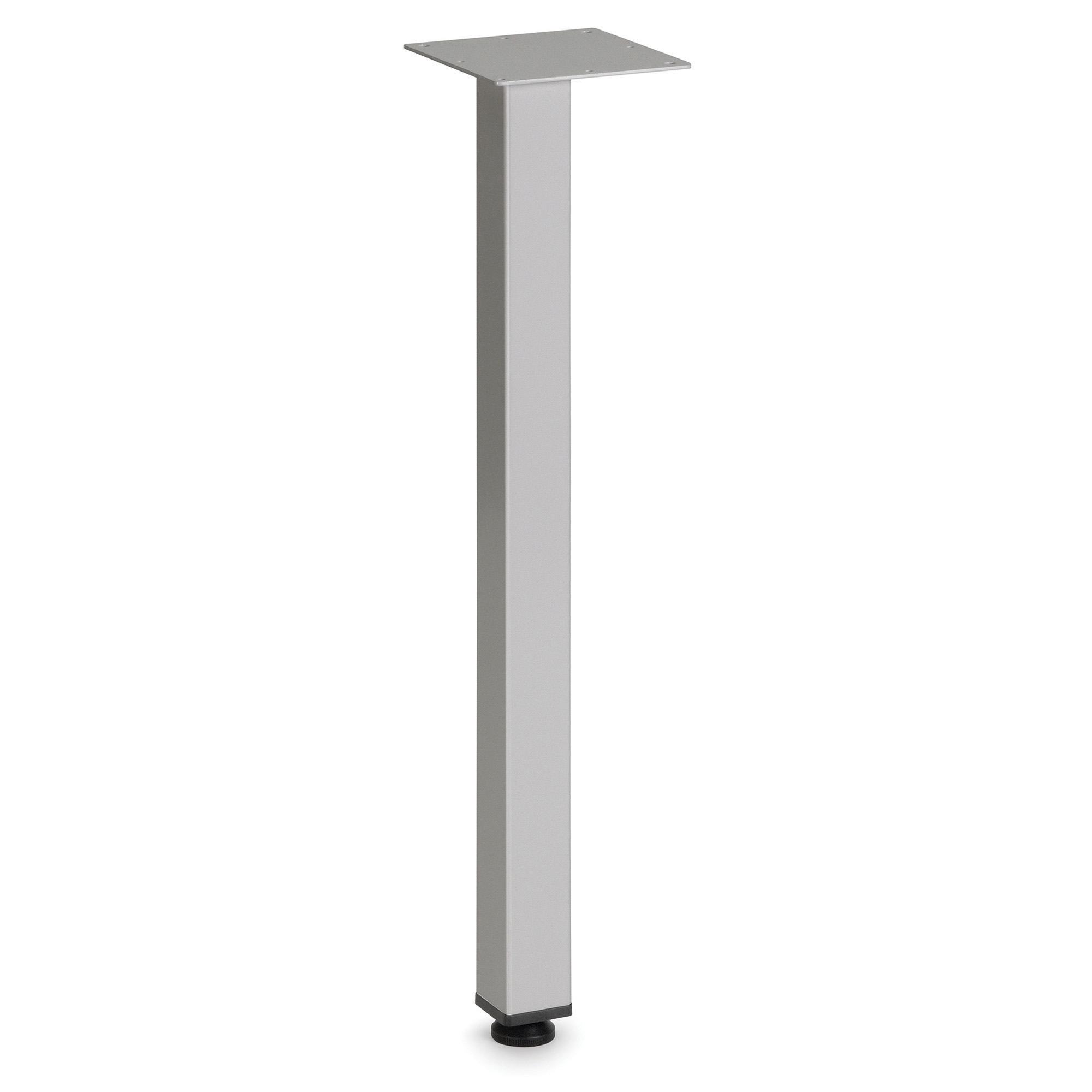 OfficeSource Variant Collection Square Single Post Leg - Set of 2 - Silver