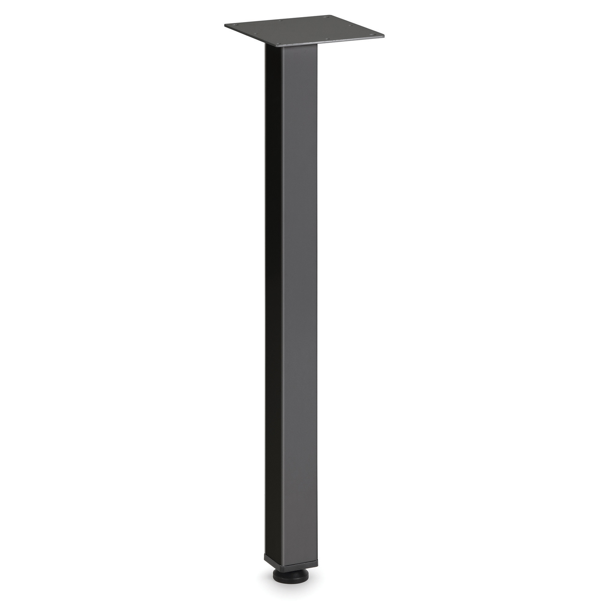 OfficeSource Variant Collection Square Single Post Leg - Set of 2 - Black