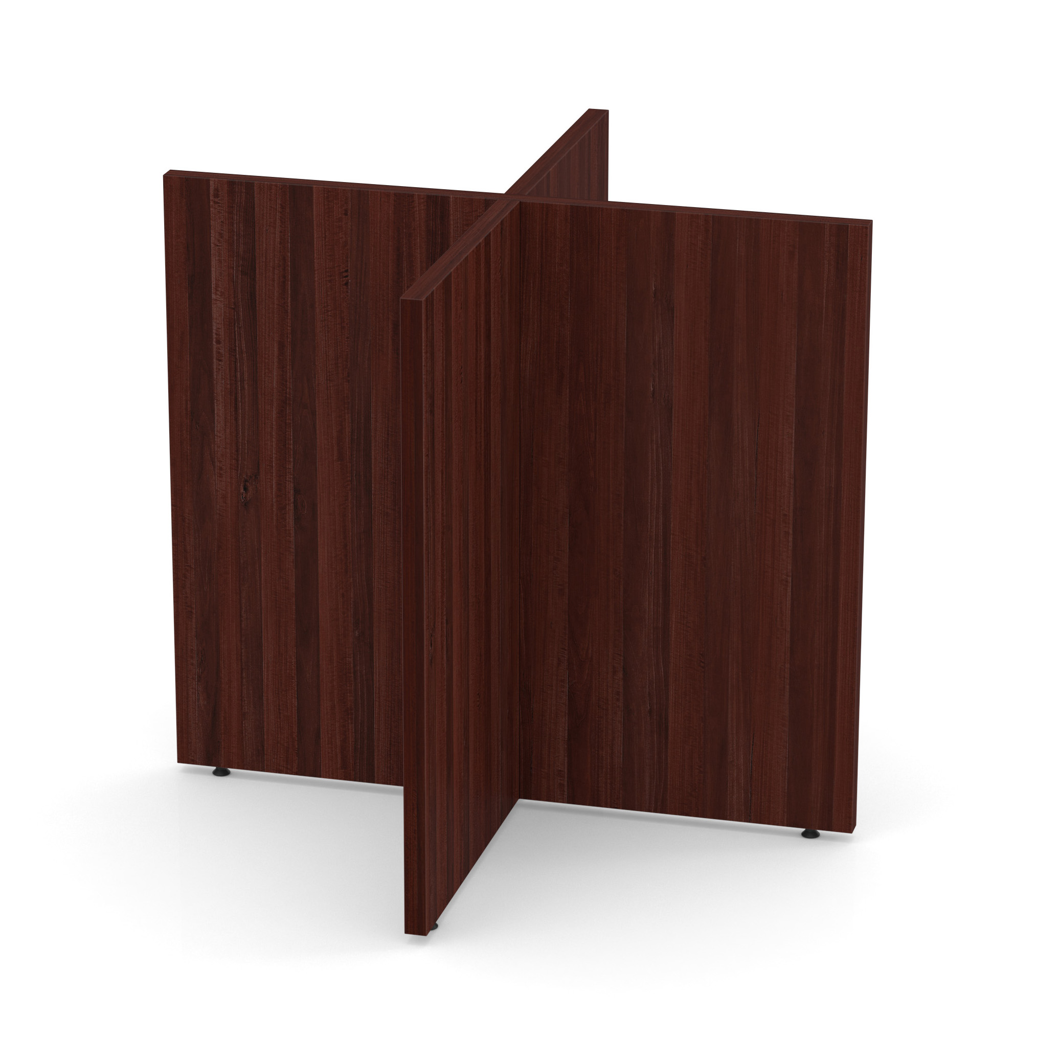 OfficeSource | Conference/Multi-Purpose Tables | X Base For 48'' Round Top - Mahogany