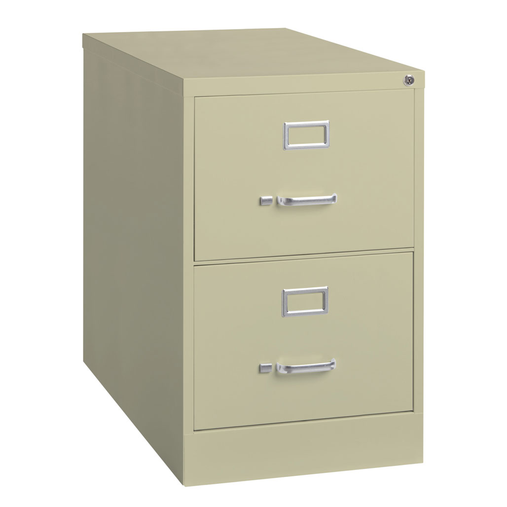 OfficeSource Steel Vertical File Collection 2 Drawer Vertical File Cabinet, 26.5'' Deep, Legal - Putty