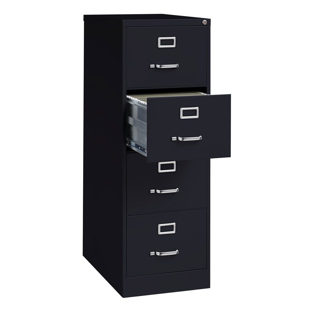 OfficeSource Steel Vertical File Collection 4 Drawer Vertical File Cabinet, 26.5" Deep, Legal