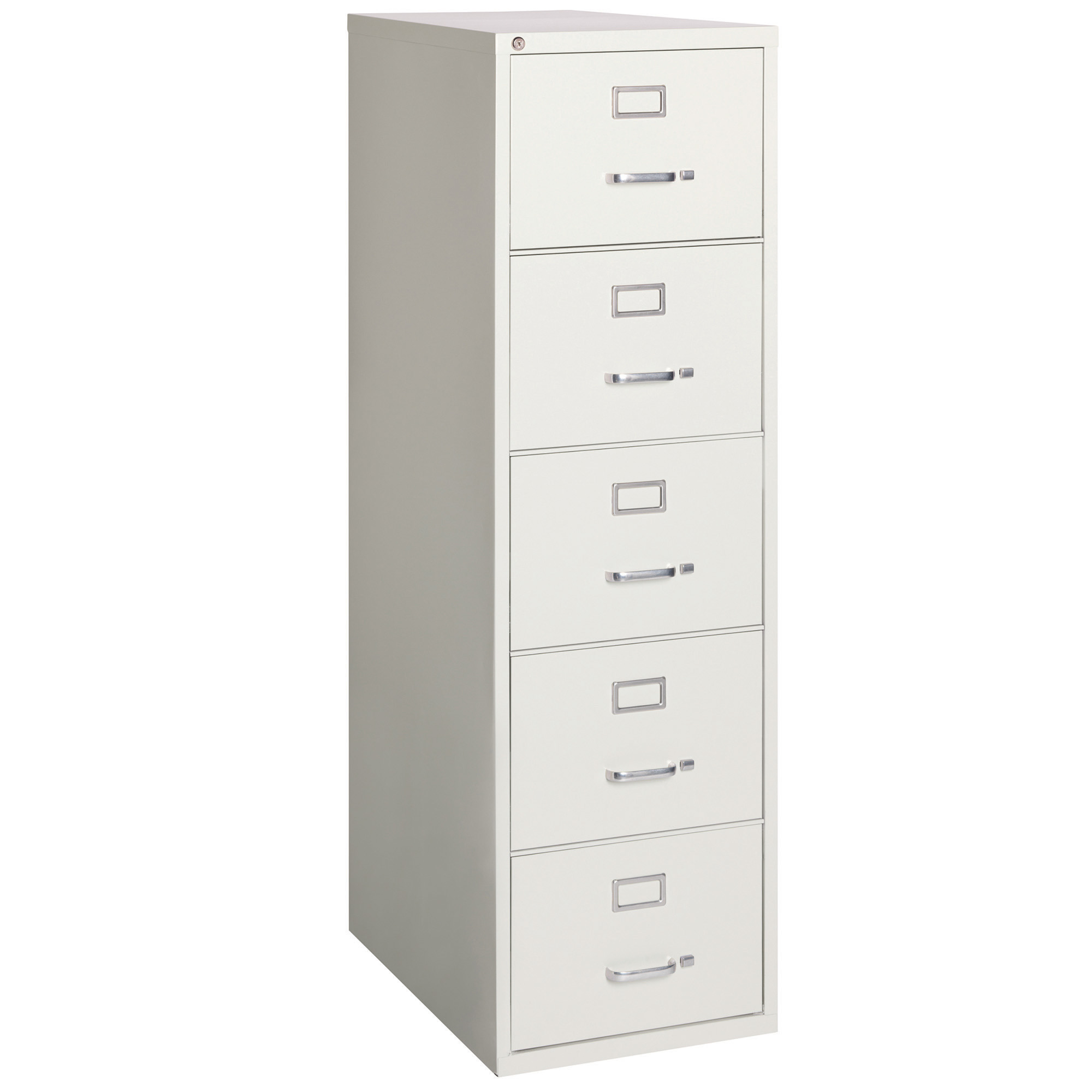 OfficeSource Steel Vertical File Collection 5 Drawer Vertical File Cabinet, 26.5'' Deep, Legal - Light Gray