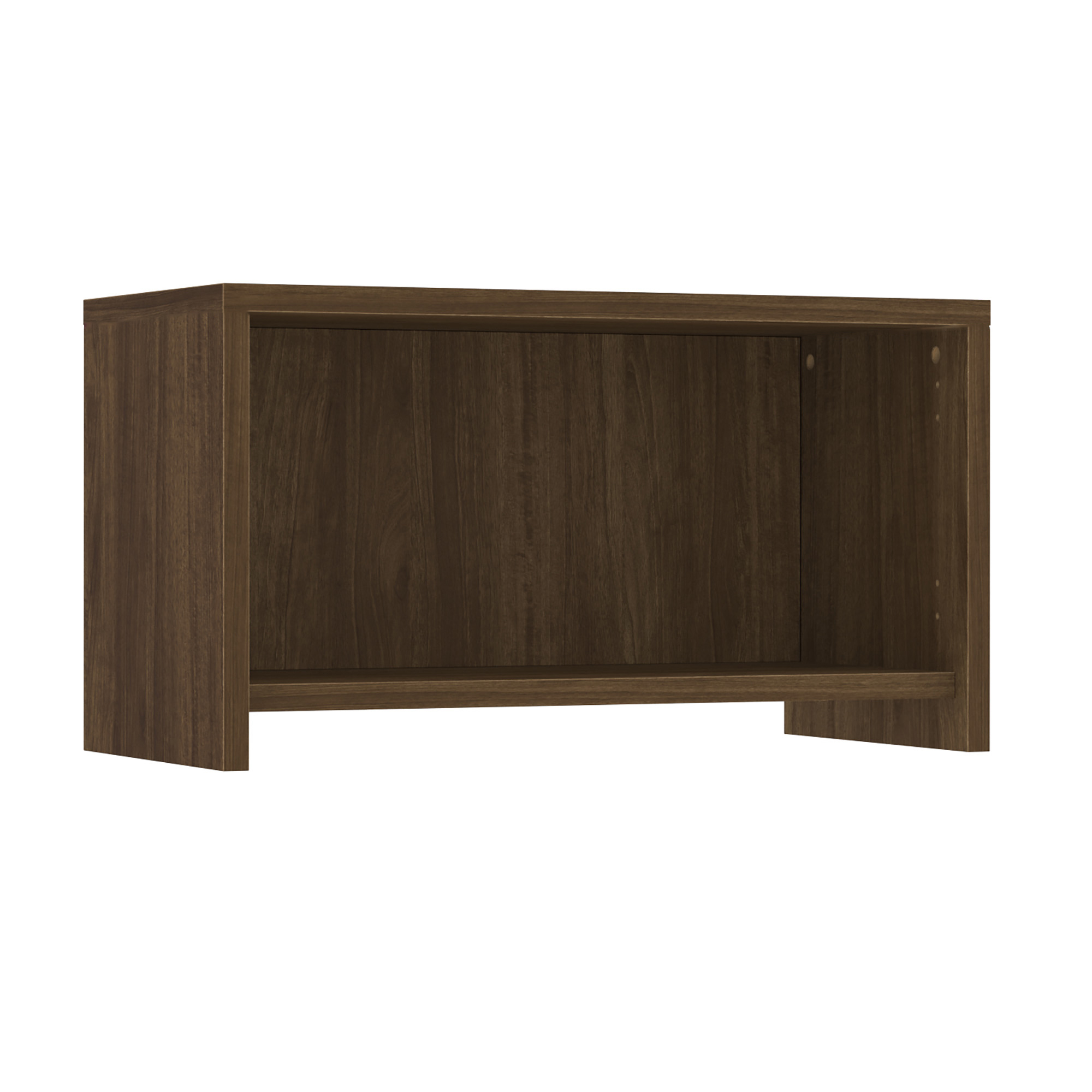 OfficeSource | OS Laminate | Wall Mounted Open Hutch - 31''W - Modern Walnut