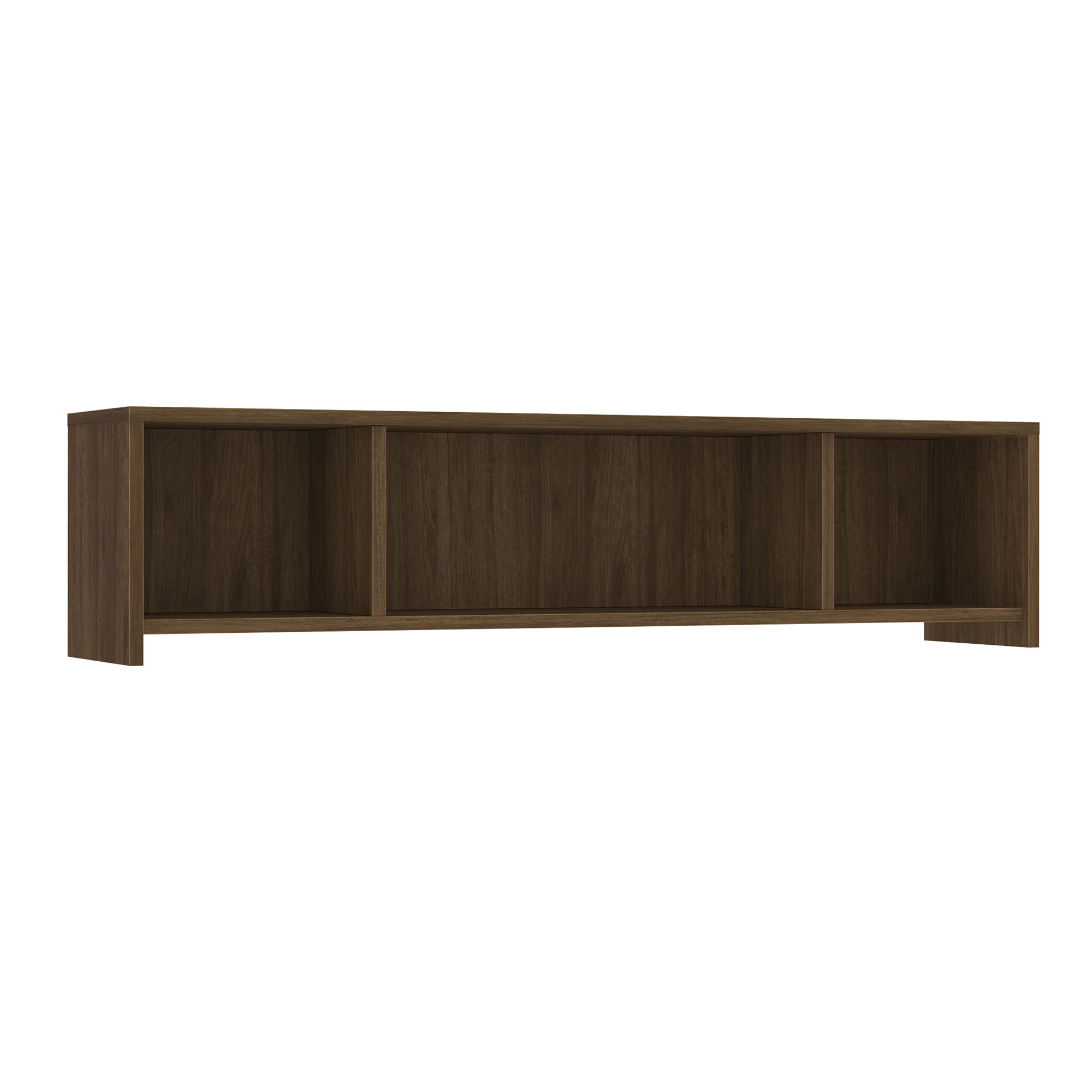 OS Laminate Open Wall Mounted Hutch - 71'' - Modern Walnut