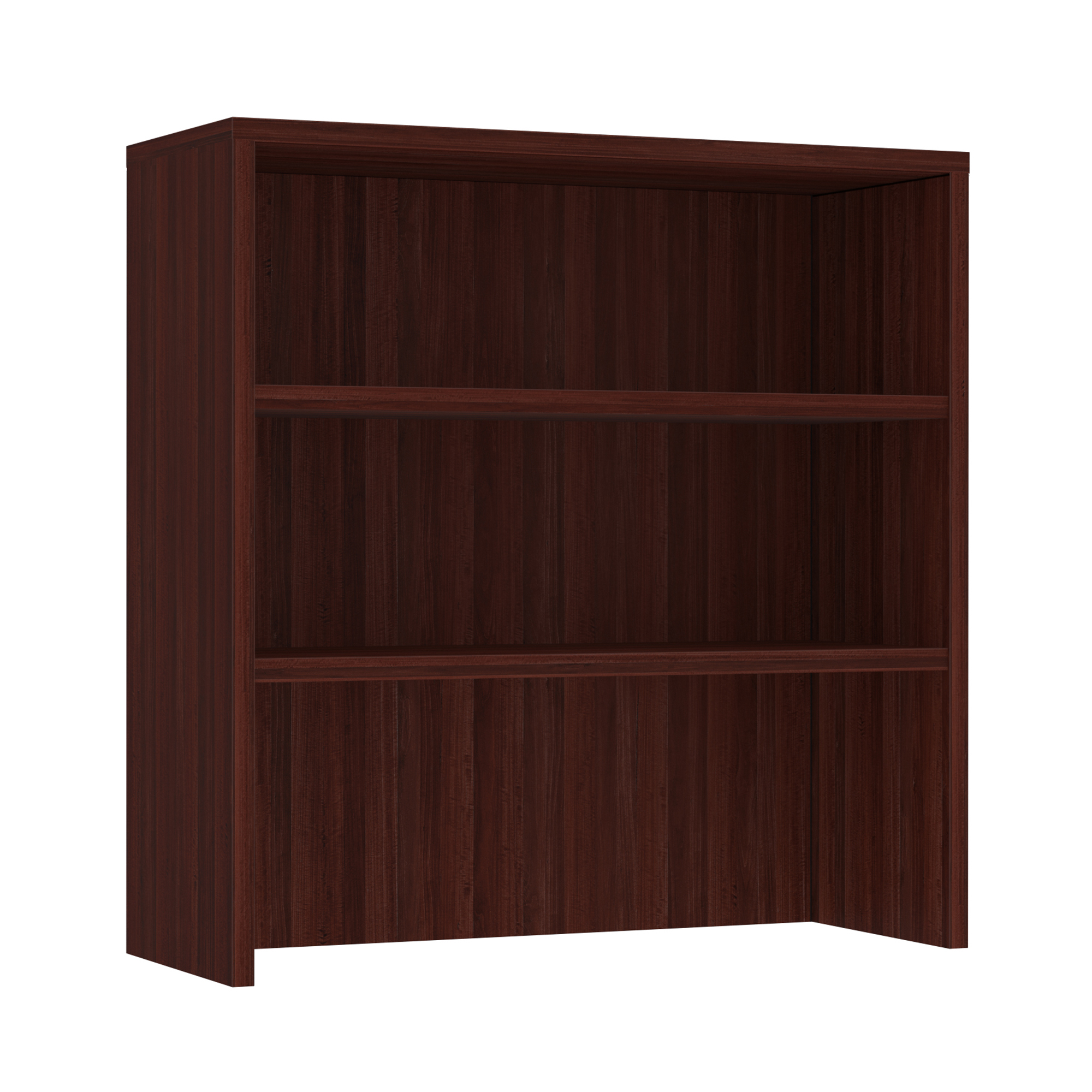 OfficeSource | OS Laminate | Open Hutch - 35.5'' Wide - Mahogany