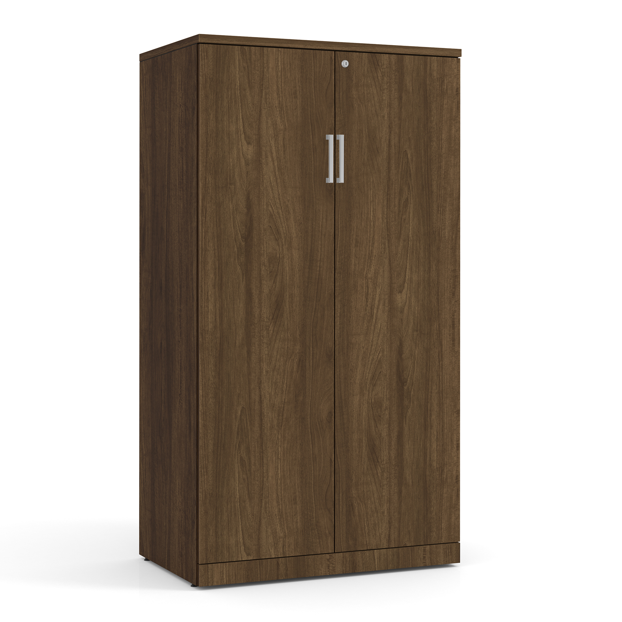 OfficeSource | Storage & Wardrobe Cabinets | Double Door Cabinet - Modern Walnut