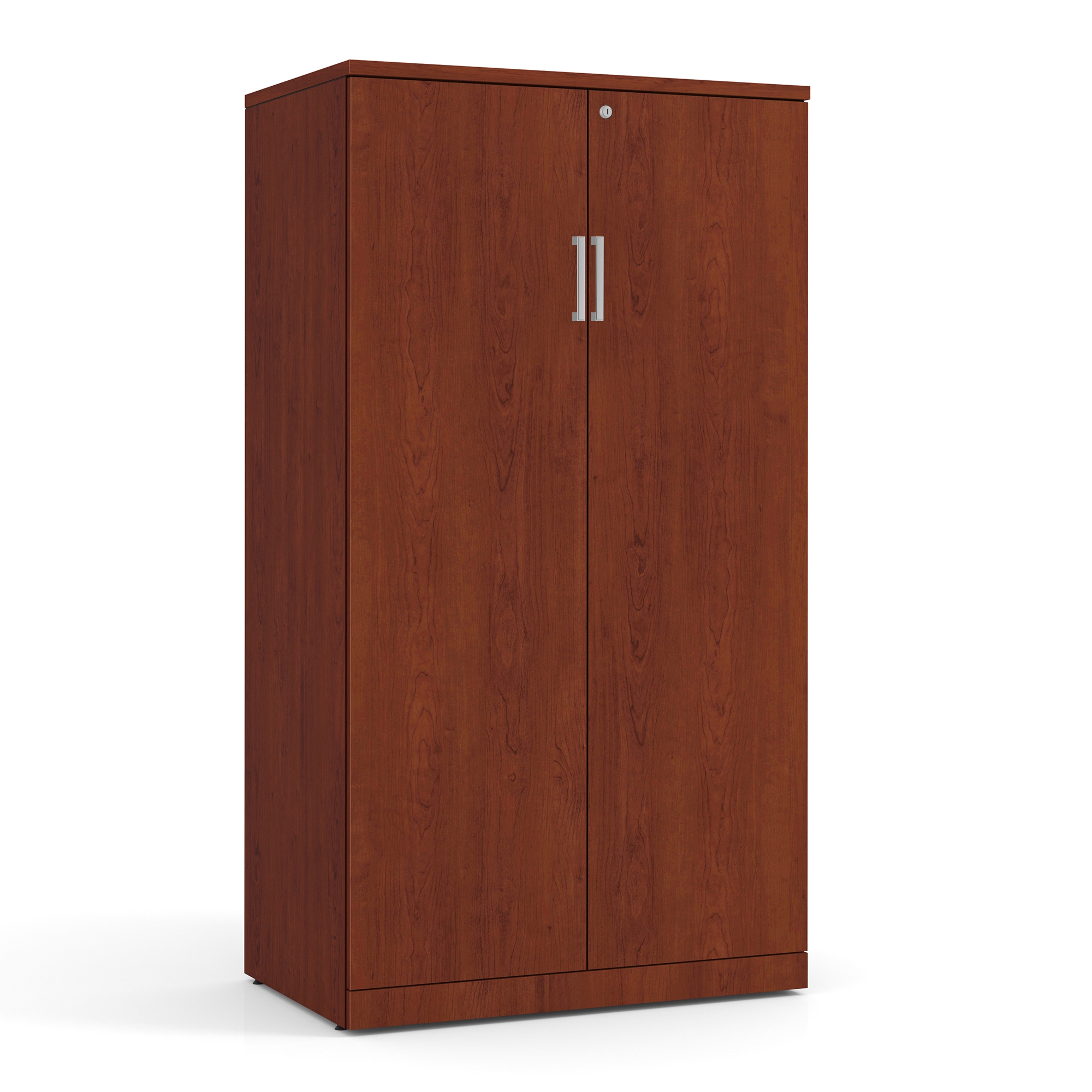 OfficeSource | Storage & Wardrobe Cabinets | Double Door Cabinet - Cherry