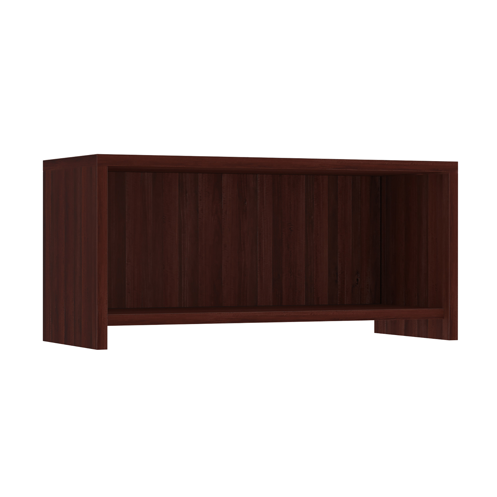 OfficeSource | OS Laminate | Wall Mounted Open Hutch - 36.5''W - Mahogany