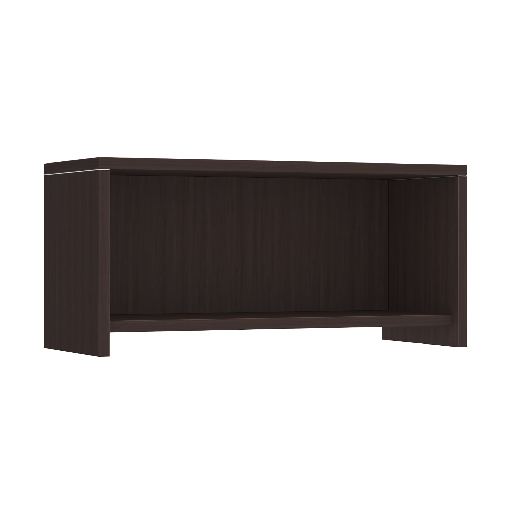 OfficeSource | OS Laminate | Wall Mounted Open Hutch - 36.5''W - Espresso