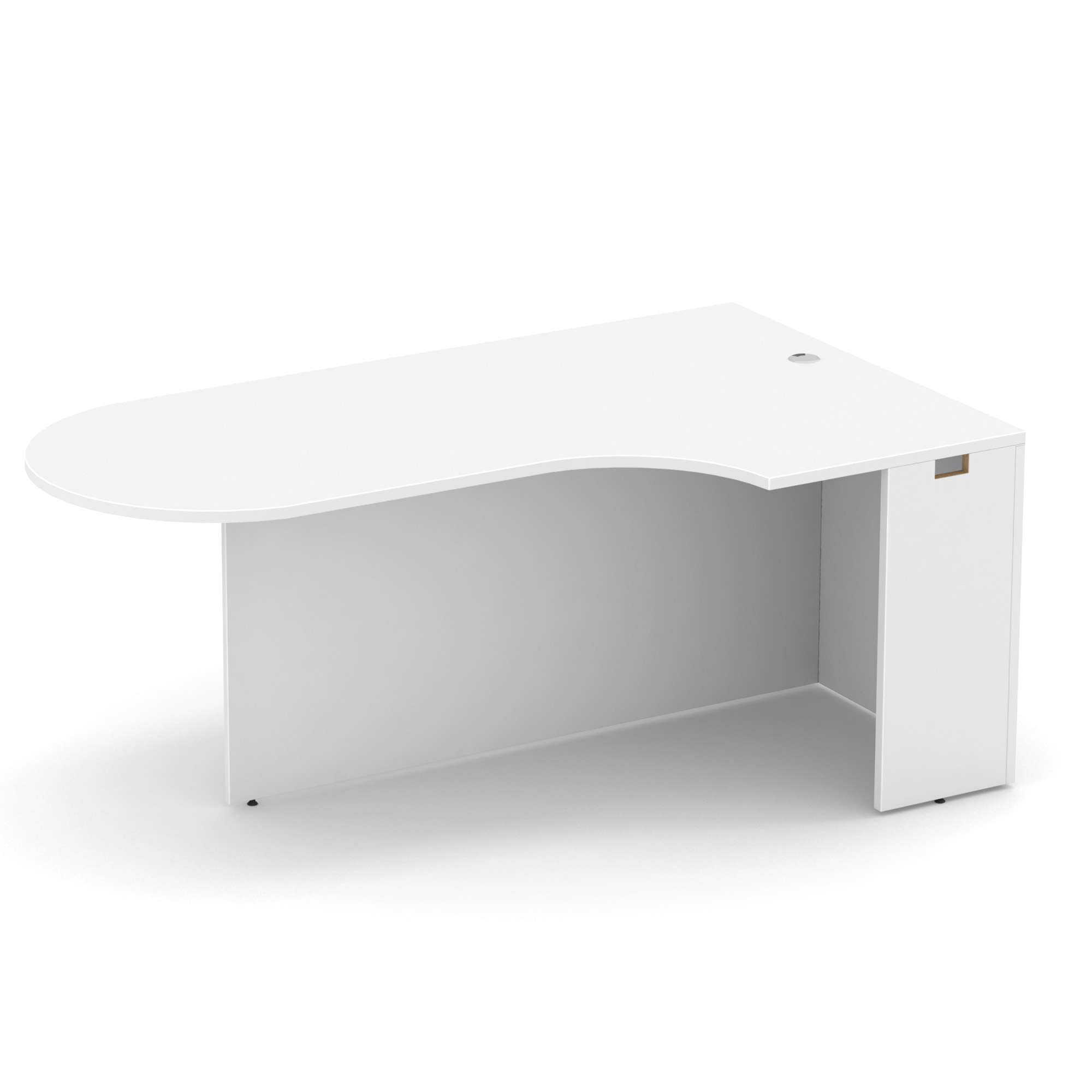 OfficeSource | OS Laminate | Bullet with Right Corner Extension - White