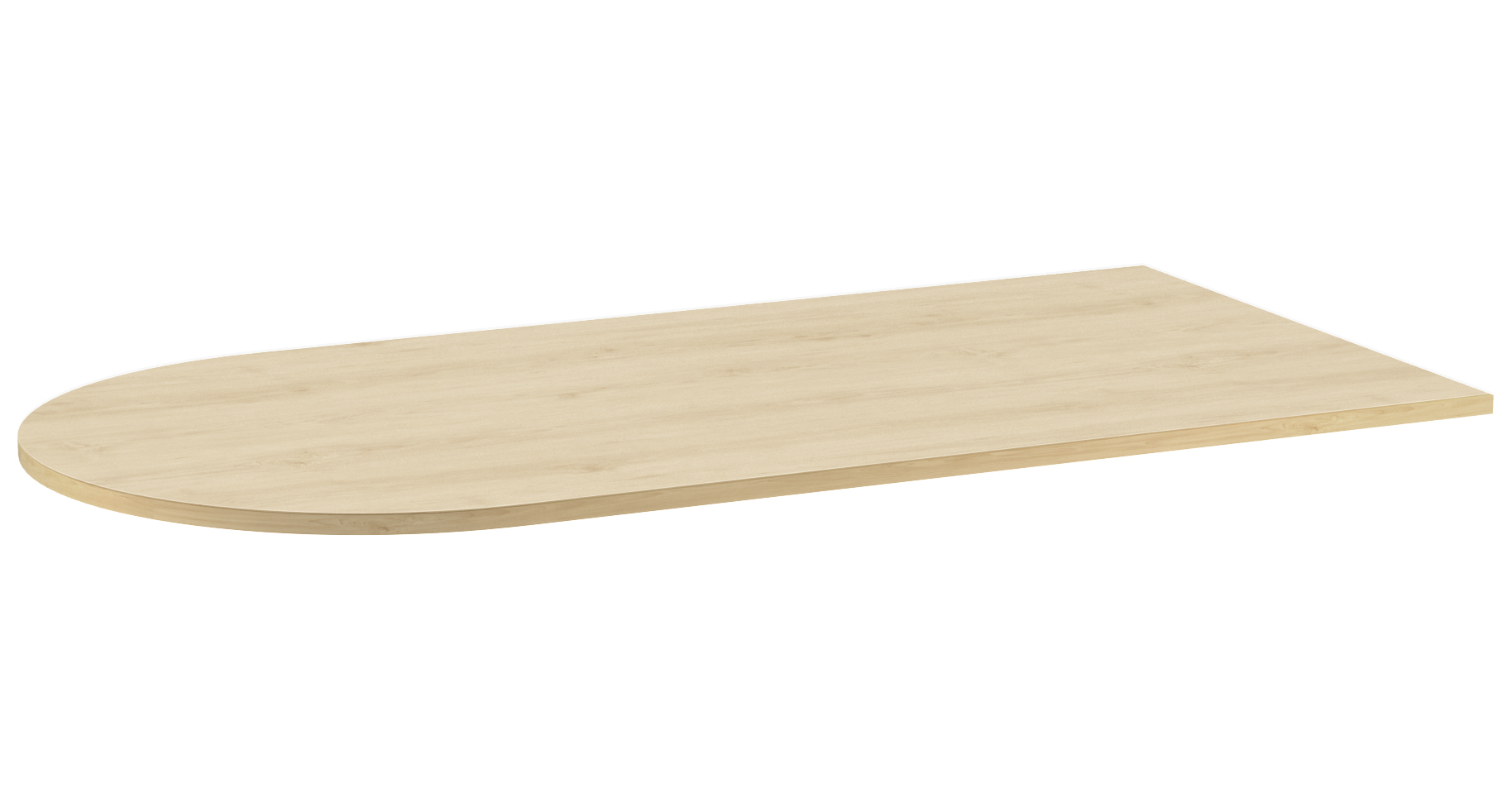 OfficeSource | OS Laminate | 72''W Bullet Top - Maple