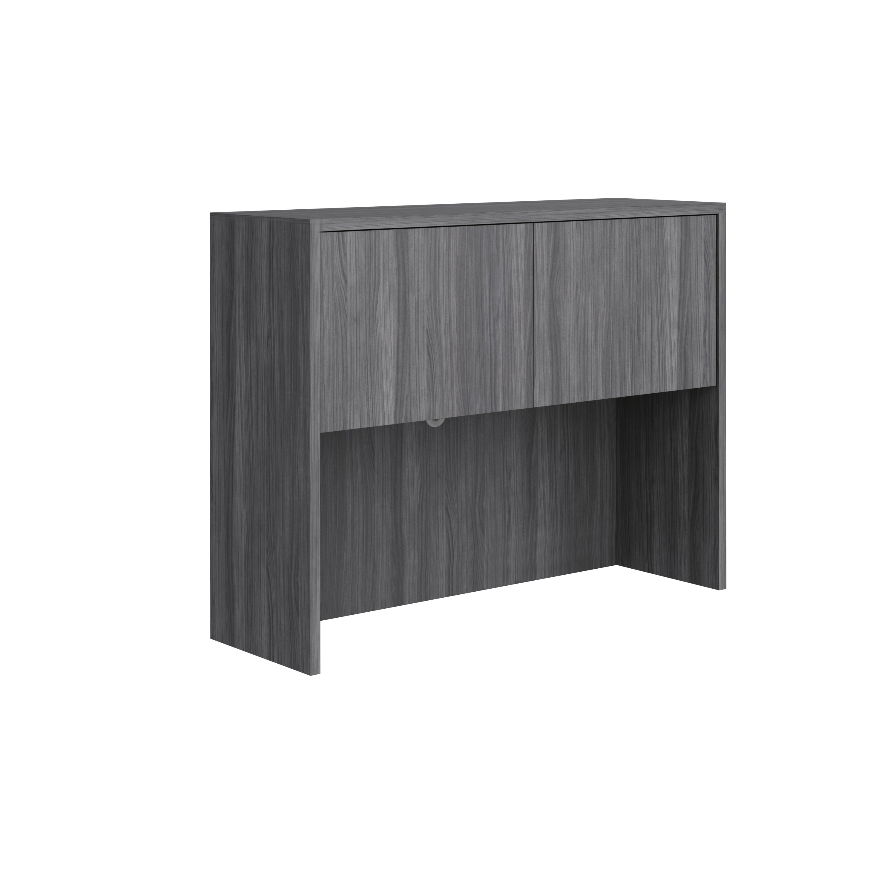OfficeSource | OS Laminate | Hutch with Laminate Doors - Coastal Gray