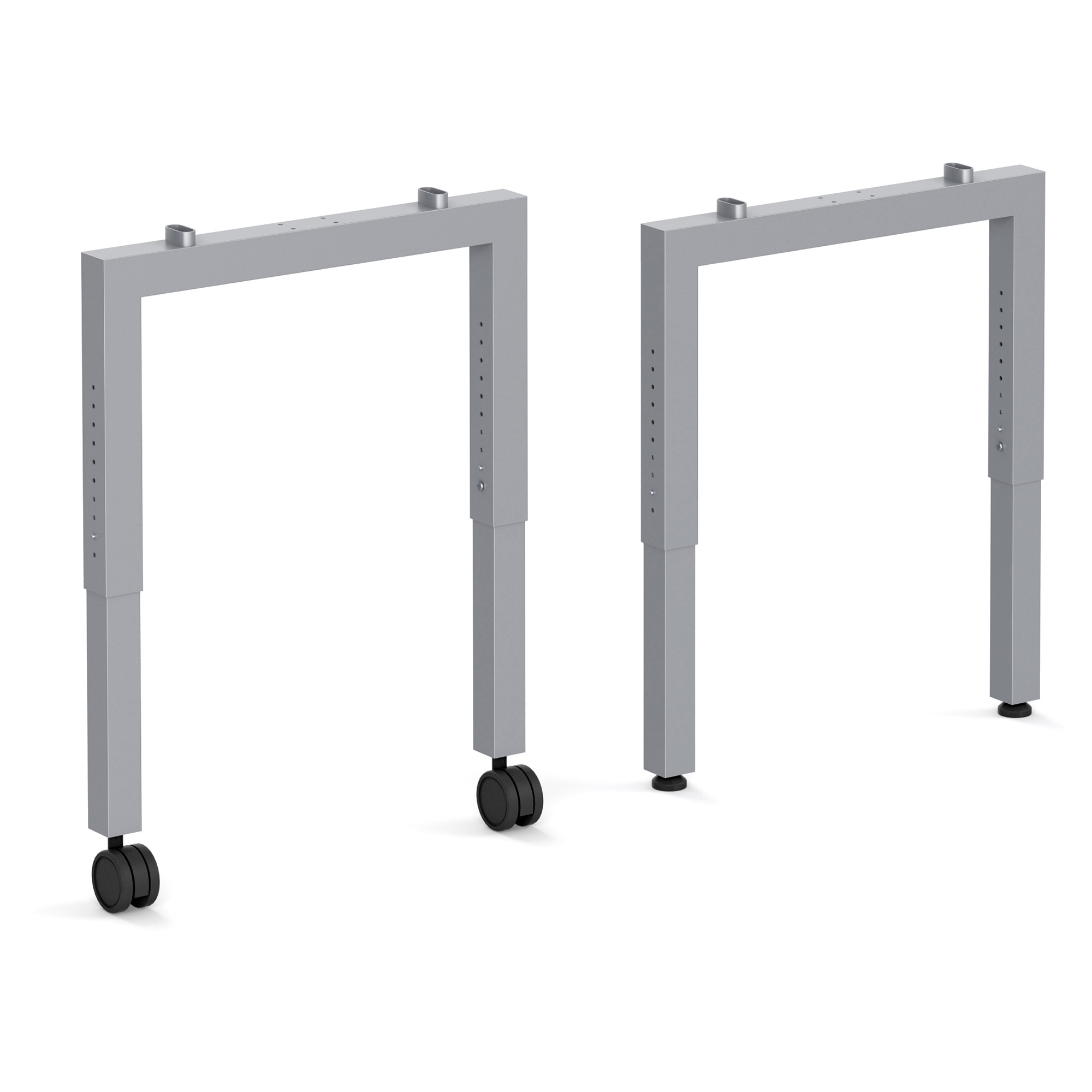 OfficeSource Variant Collection Adjustable Height Unite Leg Base - 24'' - Silver