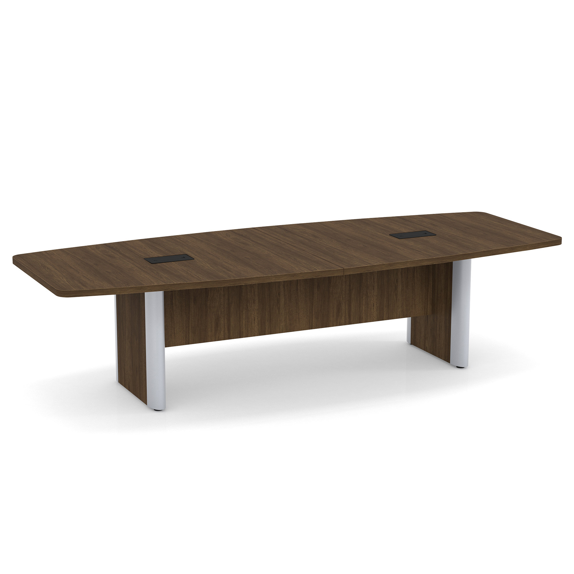 OfficeSource | OS Conference Tables | Boat Shaped Conference Table with Elliptical Base - 10'