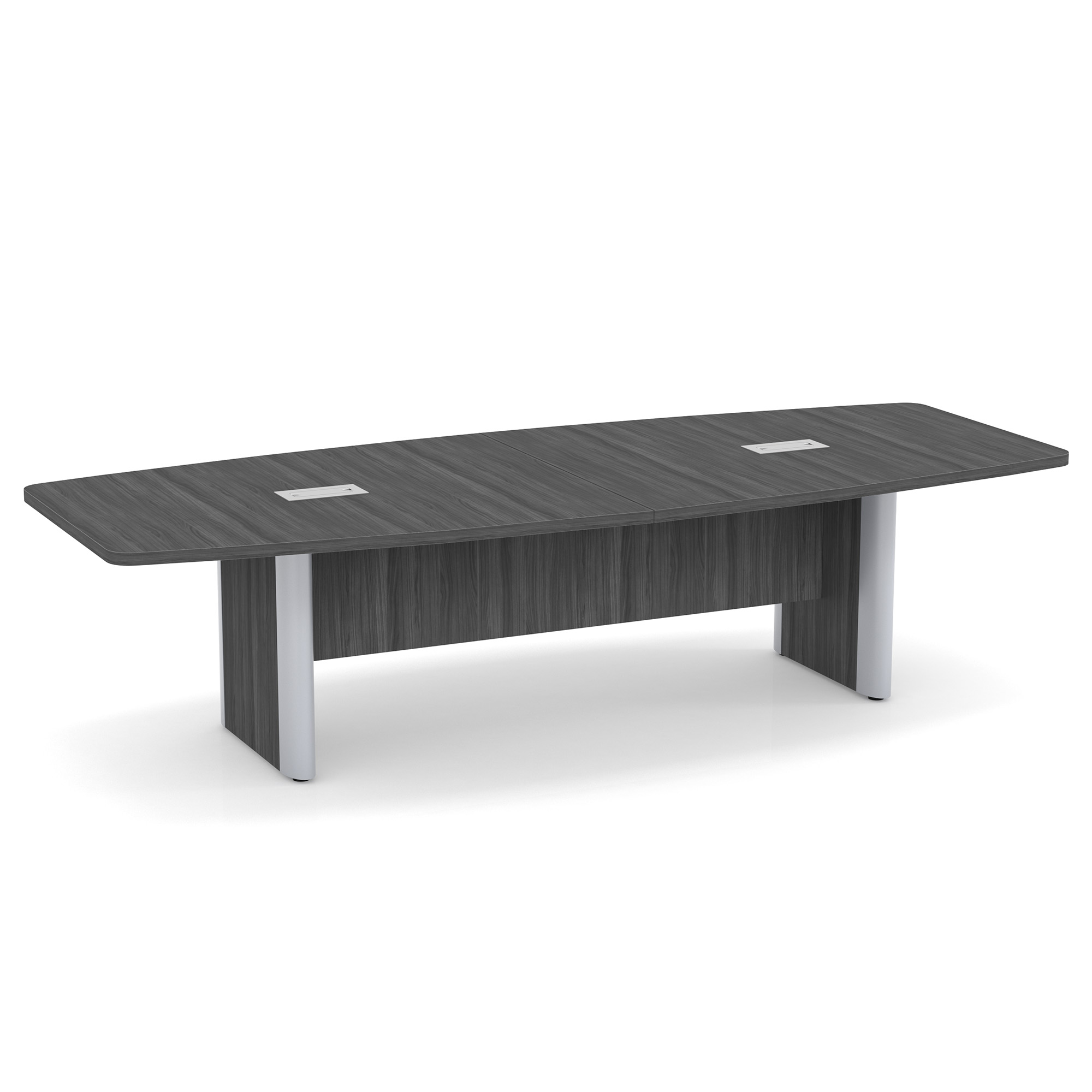 OfficeSource | OS Conference Tables | Boat Shaped Conference Table with Elliptical Base - 10'