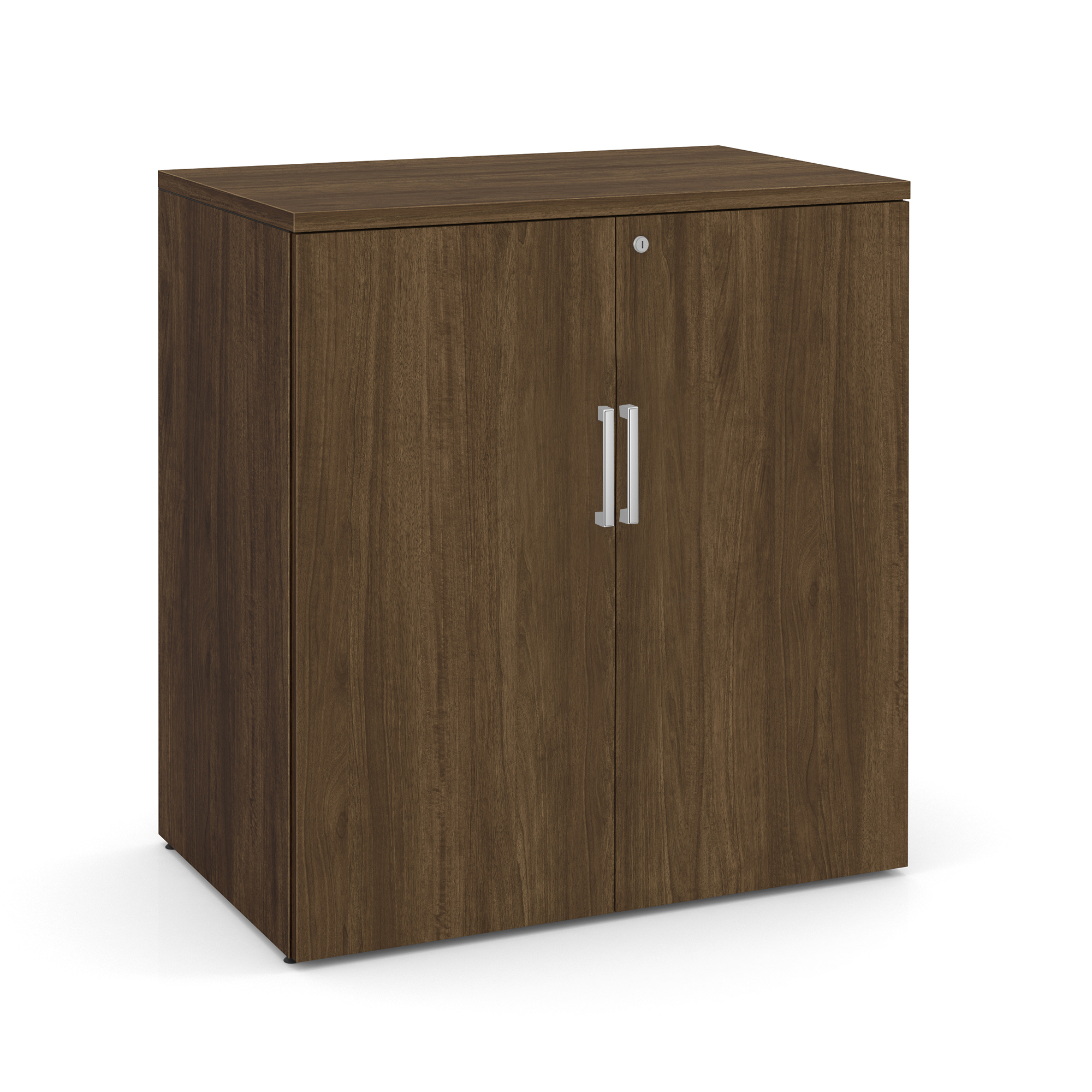OfficeSource | Storage & Wardrobe Cabinets | Storage Cabinet - 35.5''W x 22''D - Modern Walnut