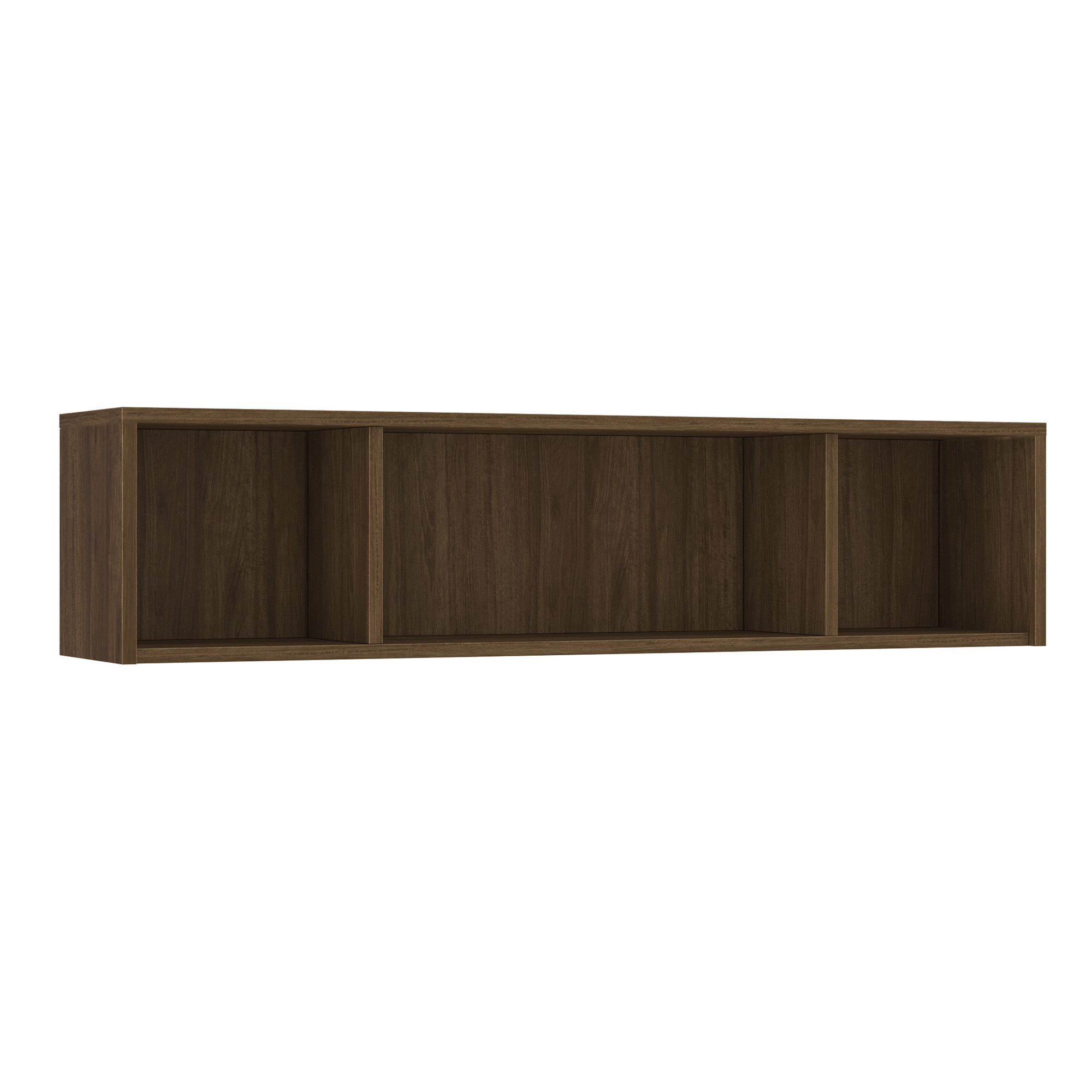 OS Laminate Open Hutch - 71'' x 15'' - Modern Walnut