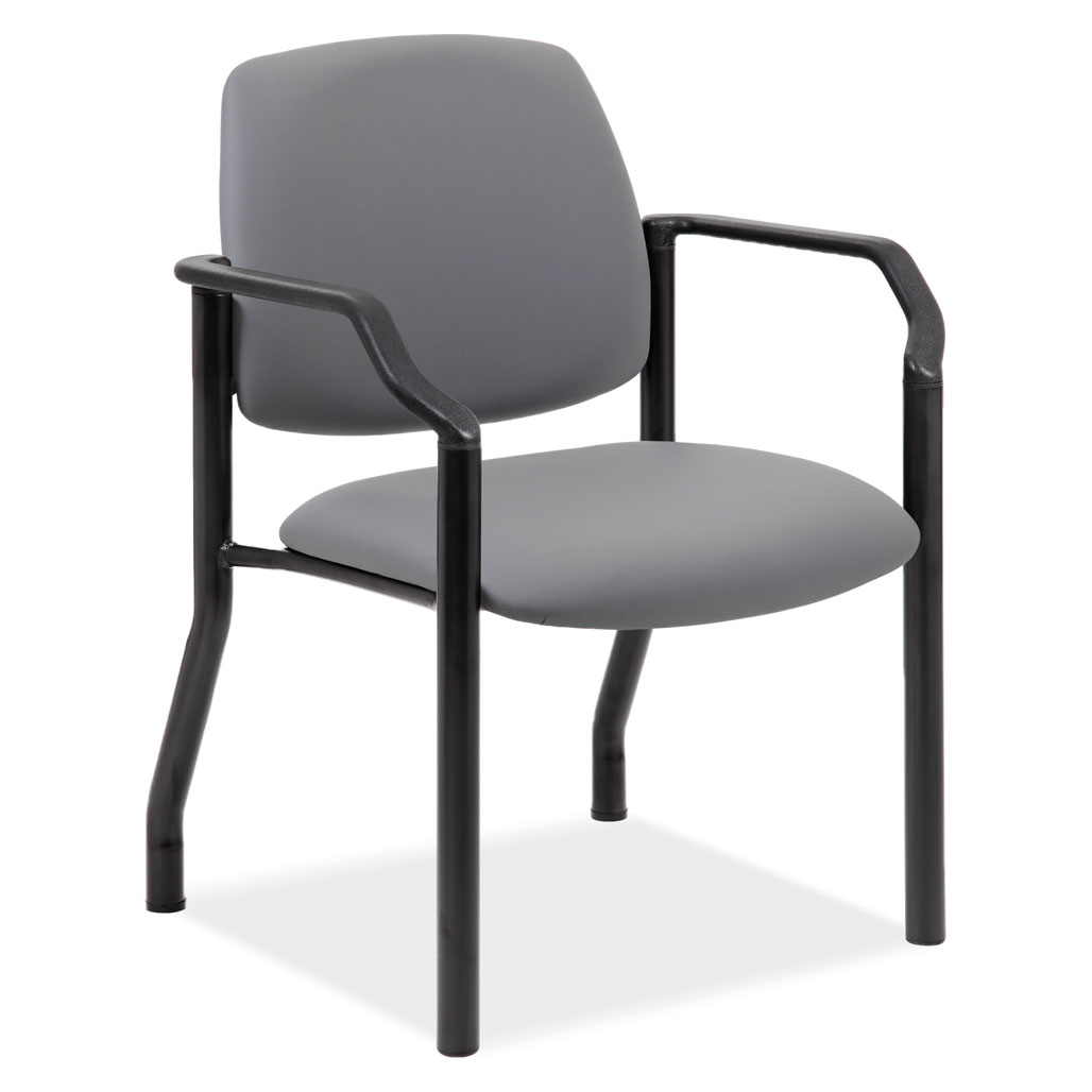 OfficeSource | Big & Tall | Guest Chair with Arms and Black Frame - 22"W