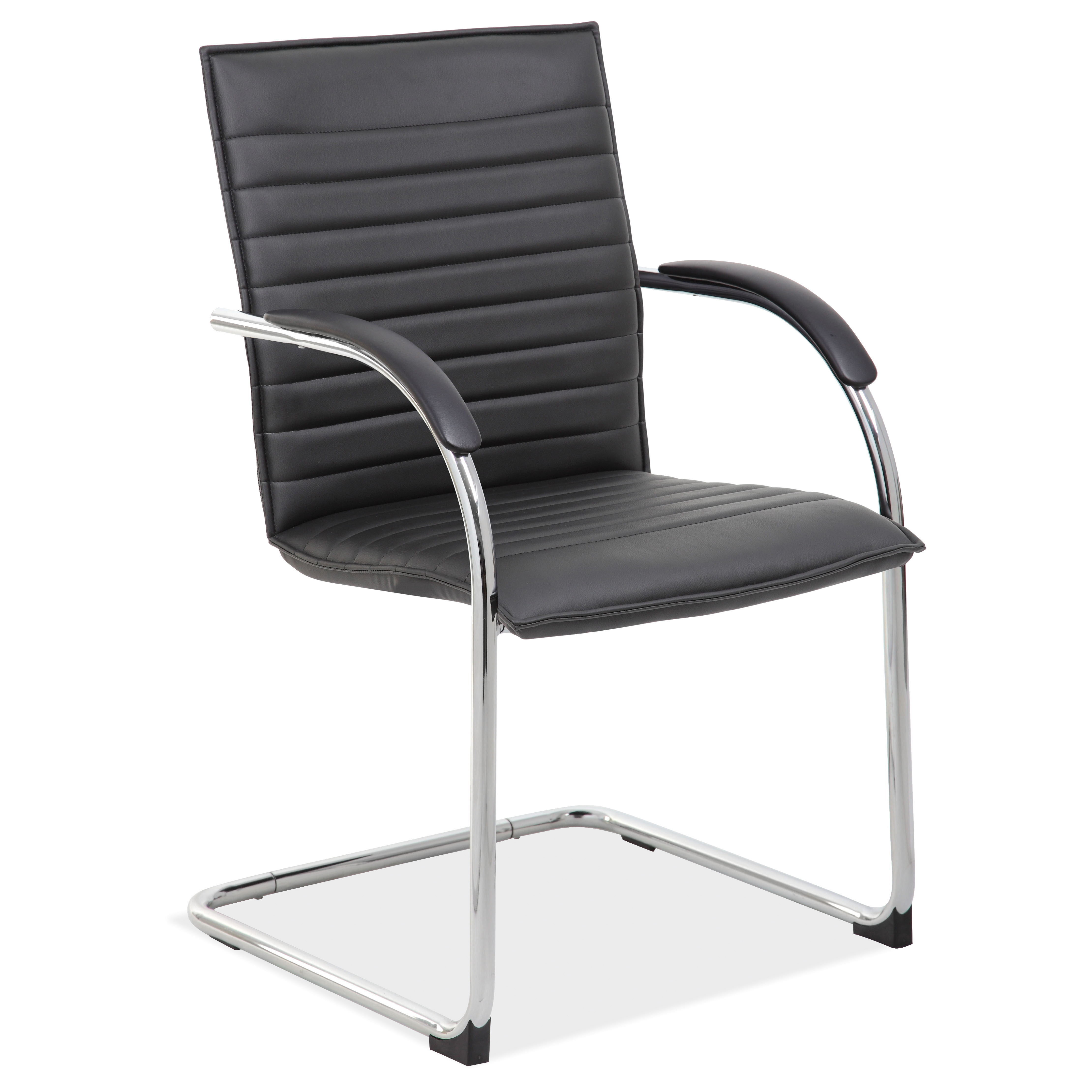 OfficeSource | Ridge | Sled Base Guest Chair with Chrome Frame