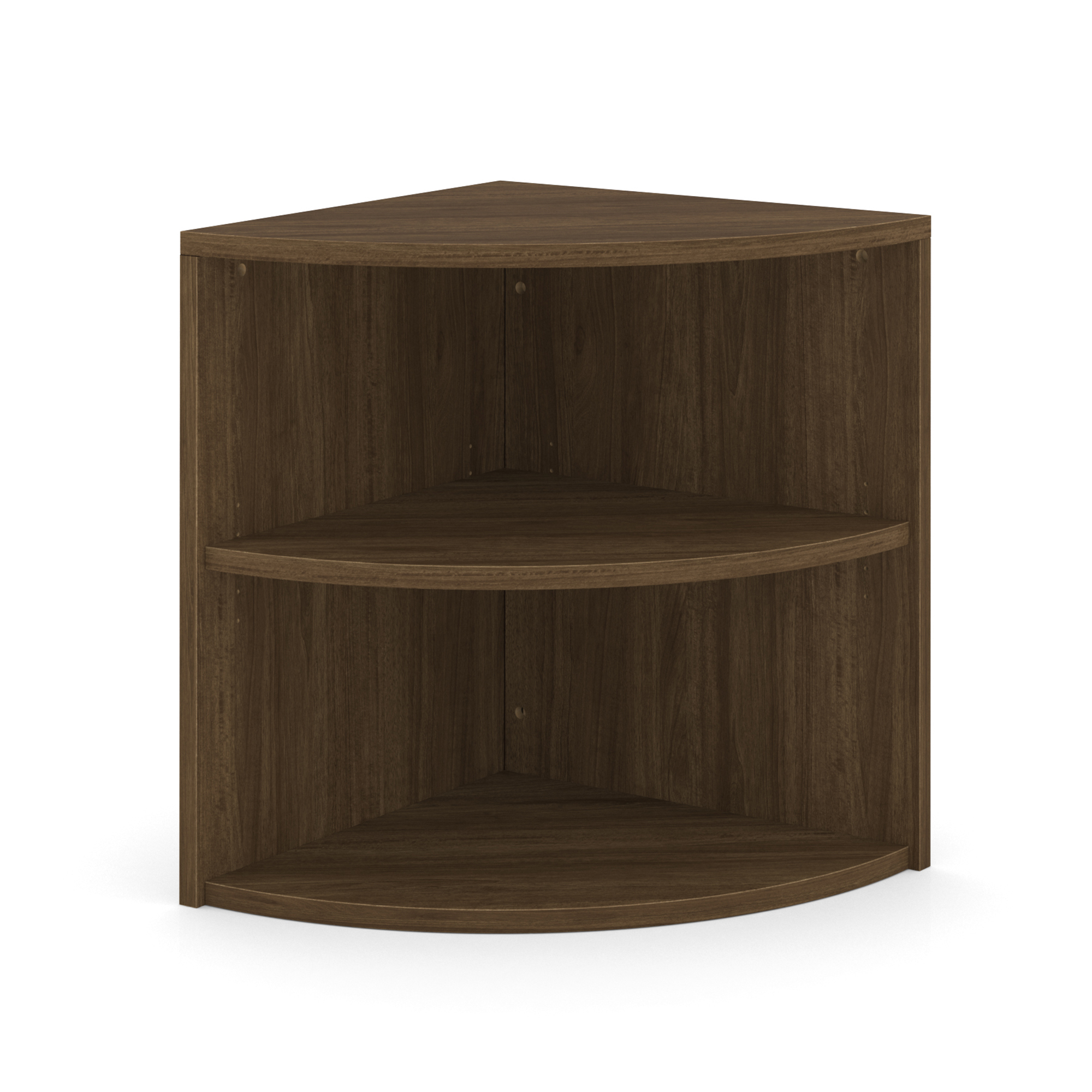 OfficeSource | OS Laminate | Corner Bookcase - 24"W x 24"D
