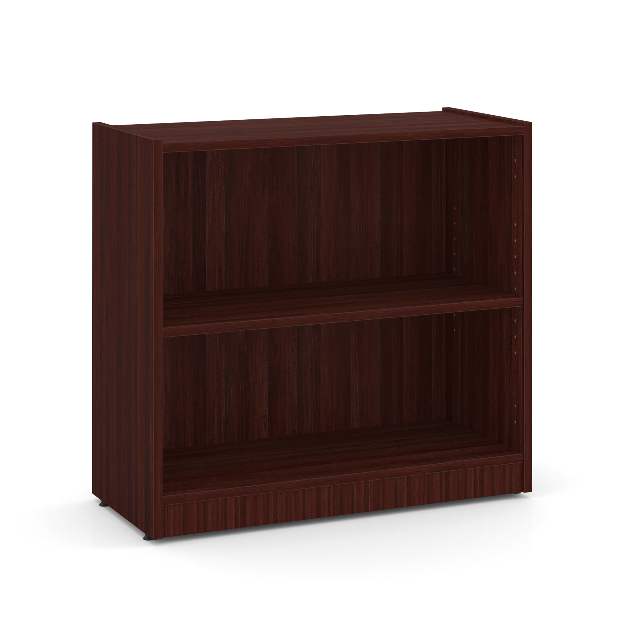 OS Laminate Bookcase - 2 Shelf - Mahogany