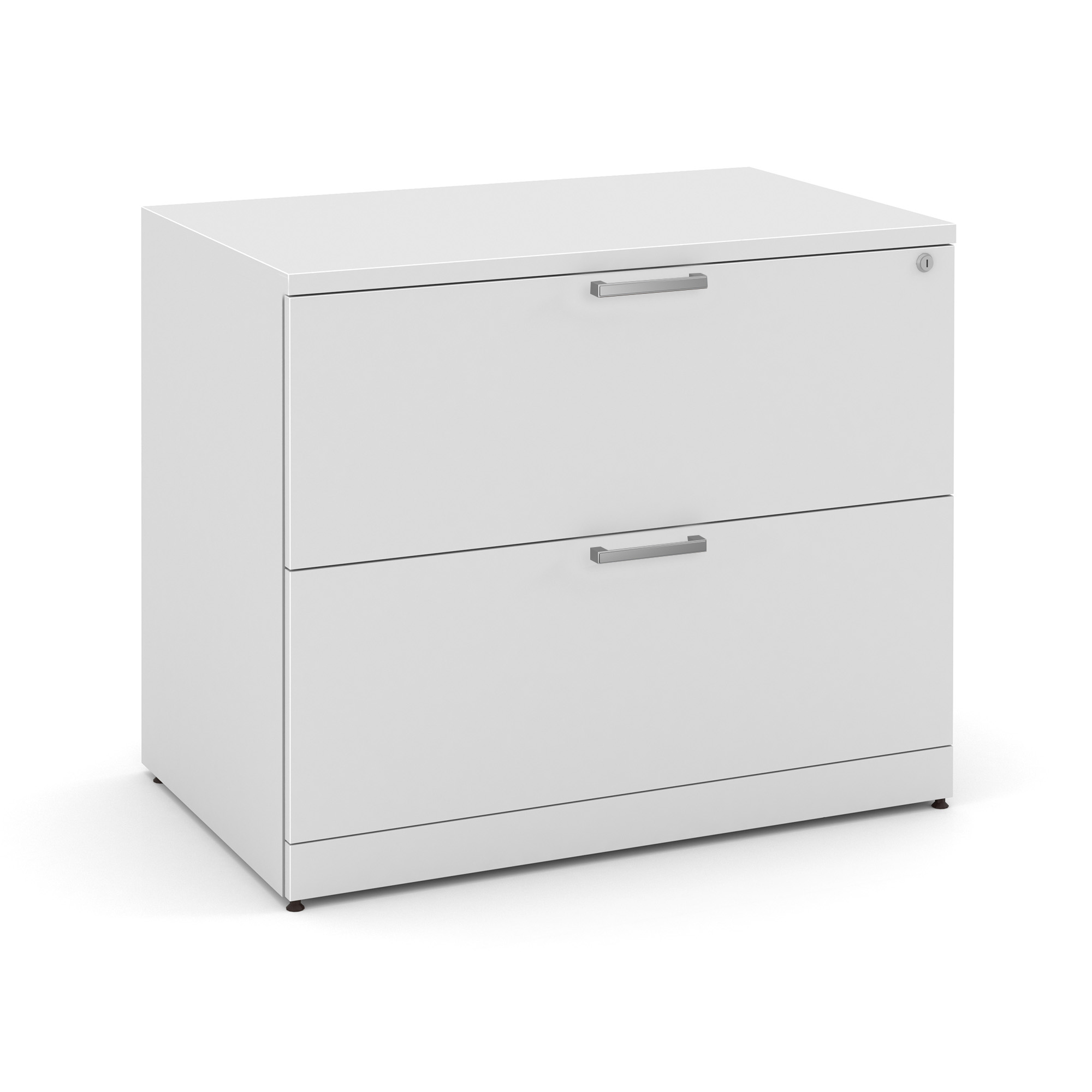 OS Laminate 2 Drawer Lateral File - White