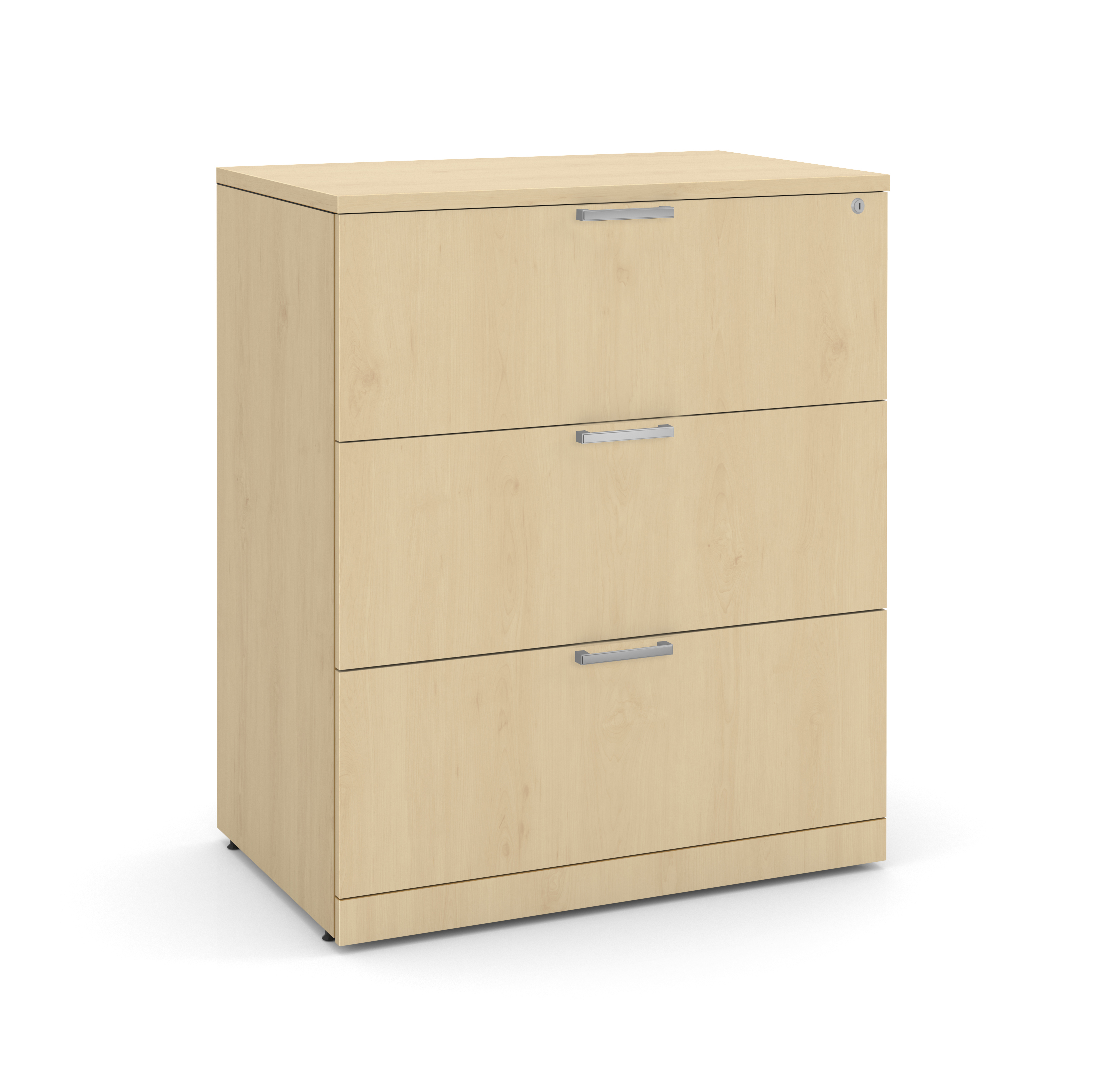 OS Laminate 3 Drawer Lateral File Cabinet - Maple