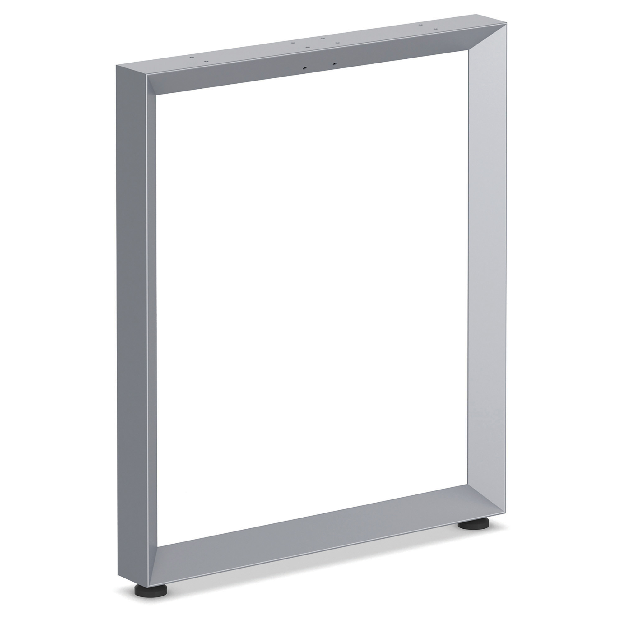 OfficeSource | Variant Collection | Beveled Style Leg Base - 23.8''W - Silver