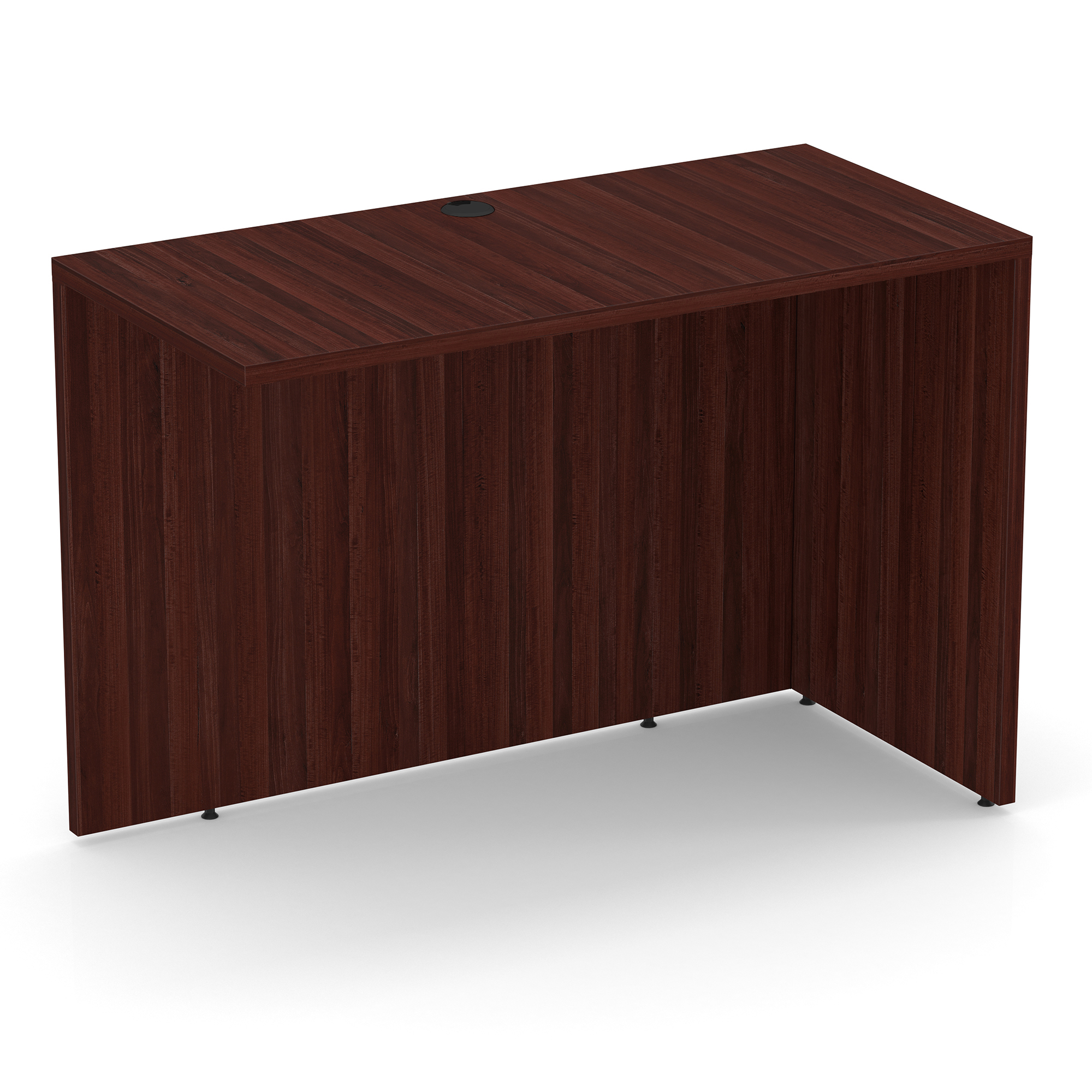 OfficeSource | OS Laminate | Reversible Return - 42''W x 20''D - Mahogany