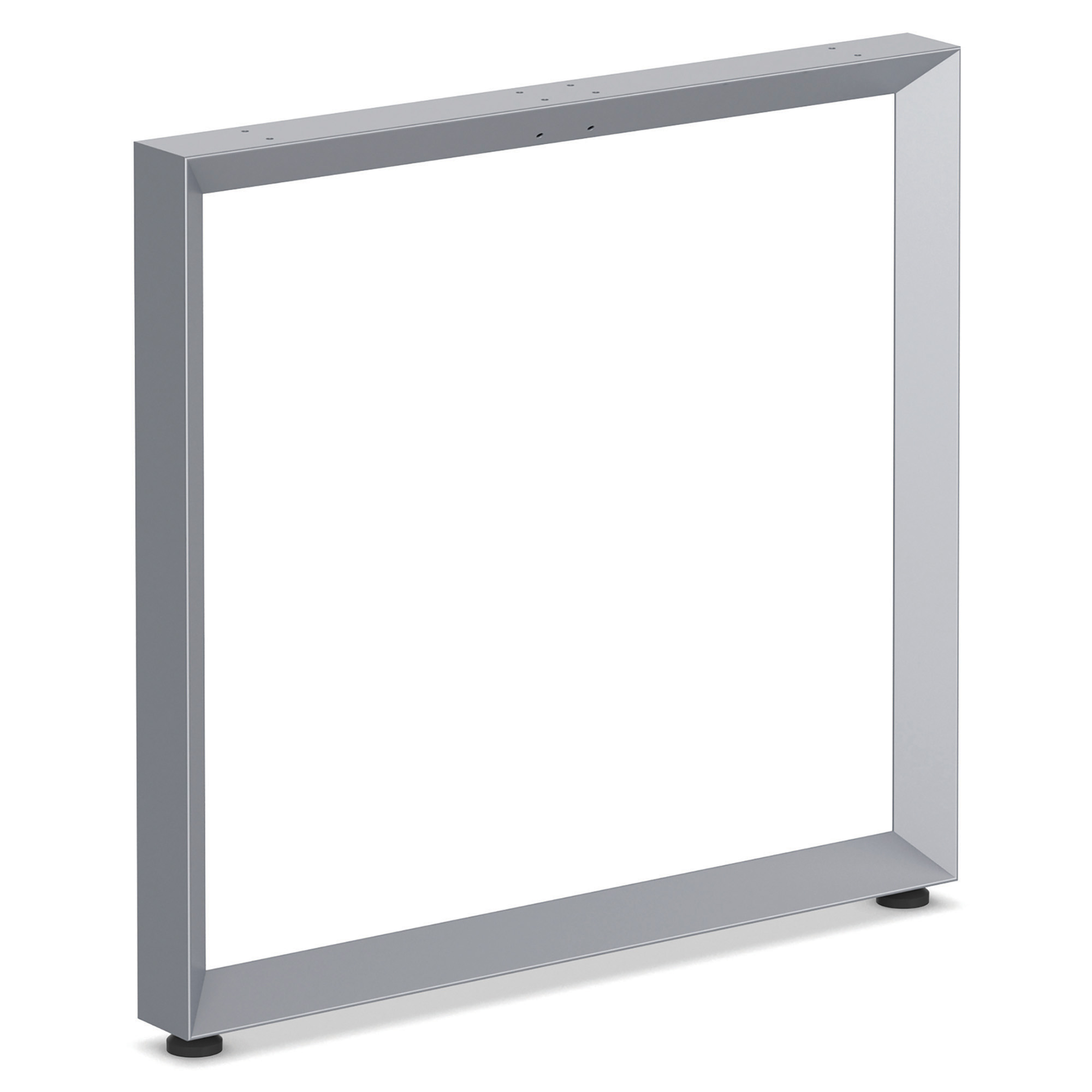 OfficeSource | Variant Collection | Beveled Style Leg Base - 29.9''W - Silver