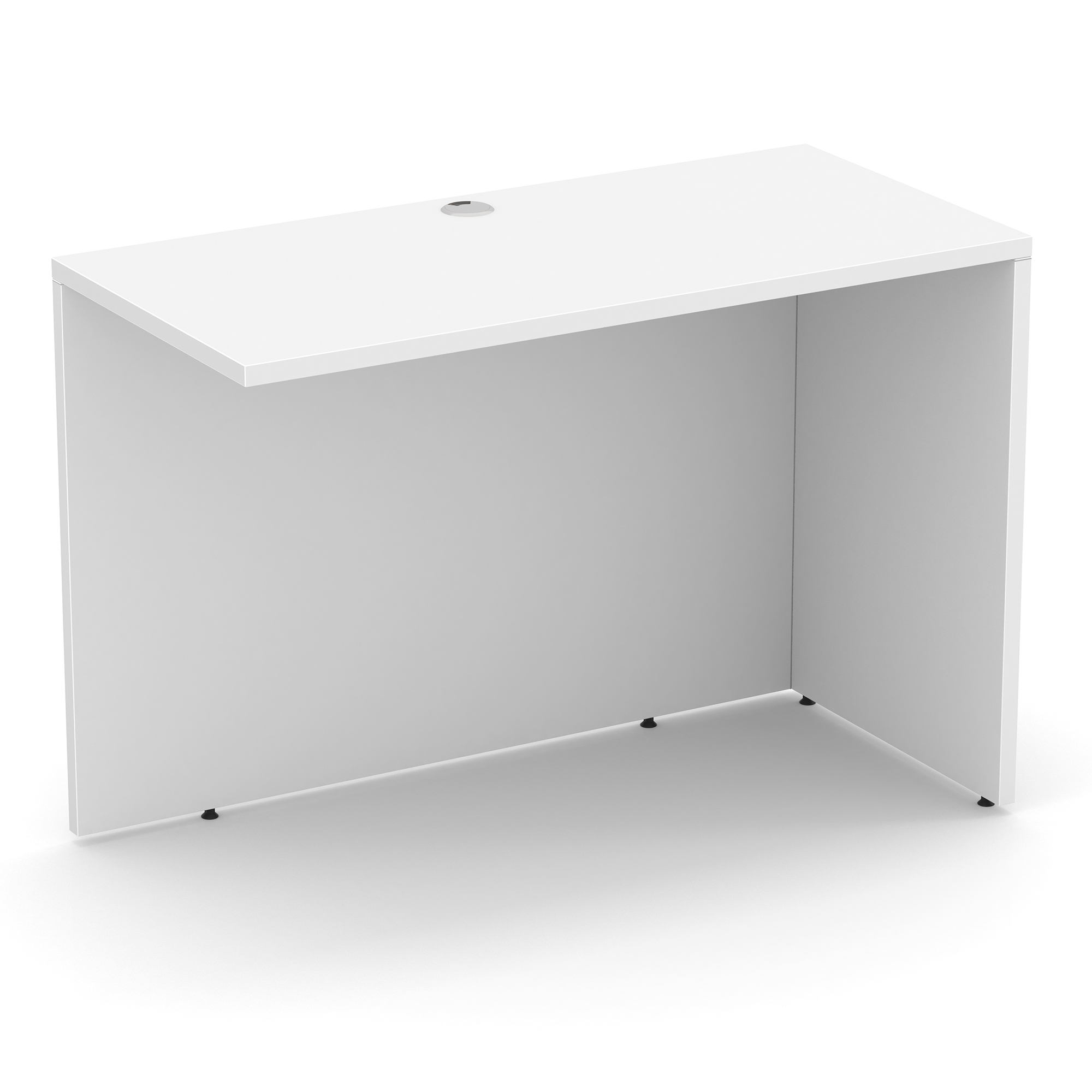 OfficeSource | OS Laminate | Reversible Return - 42''W x 20''D - White