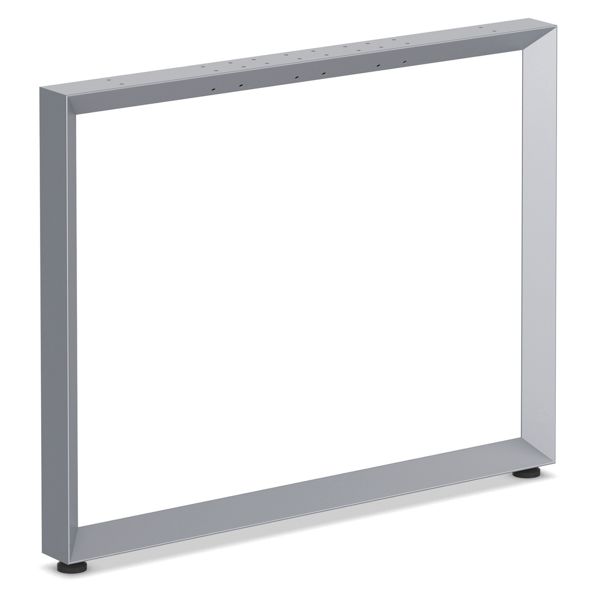 OfficeSource | Variant Collection | Beveled Style Leg Base - 35.8''W - Silver