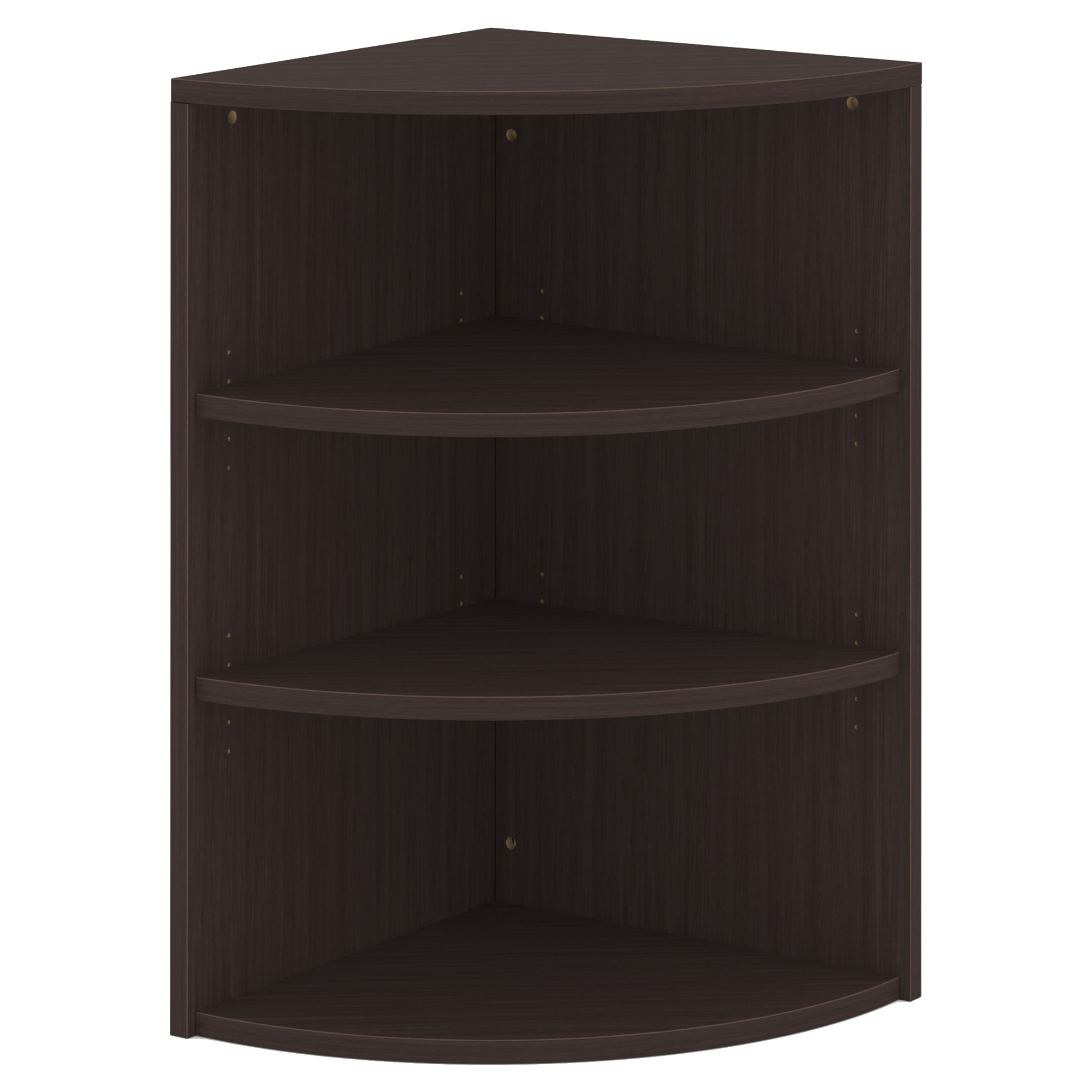 OfficeSource | OS Laminate | Corner Bookcase