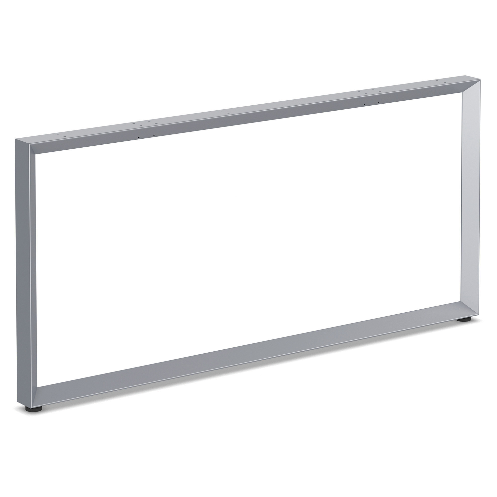 OfficeSource | Variant Collection | Beveled Style Leg Base - 60''W - Silver