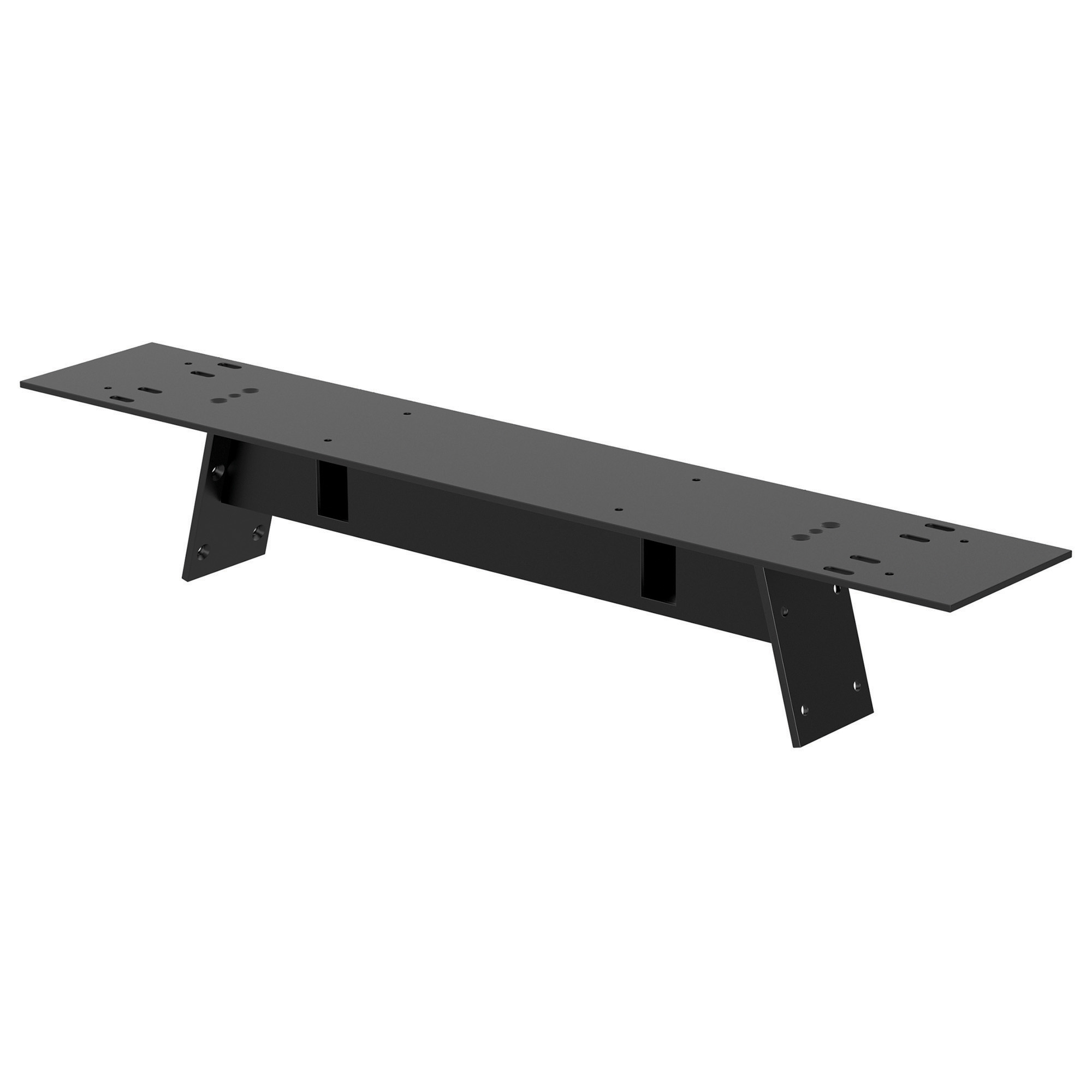 OfficeSource | Variant Collection | Oblique Leg Mounts- For 36''D Tops - Black