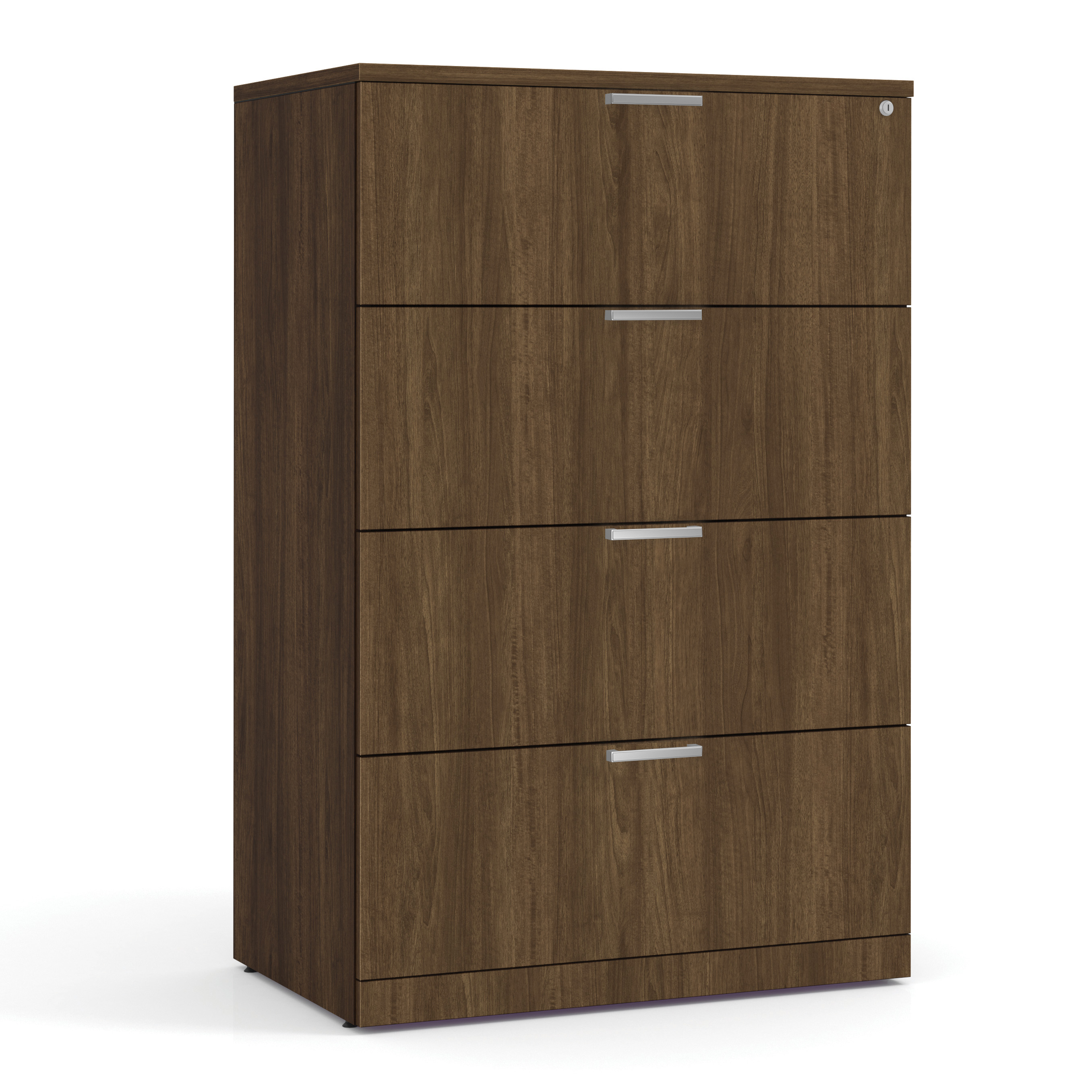 OS Laminate 4 Drawer Lateral File Cabinet - Modern Walnut