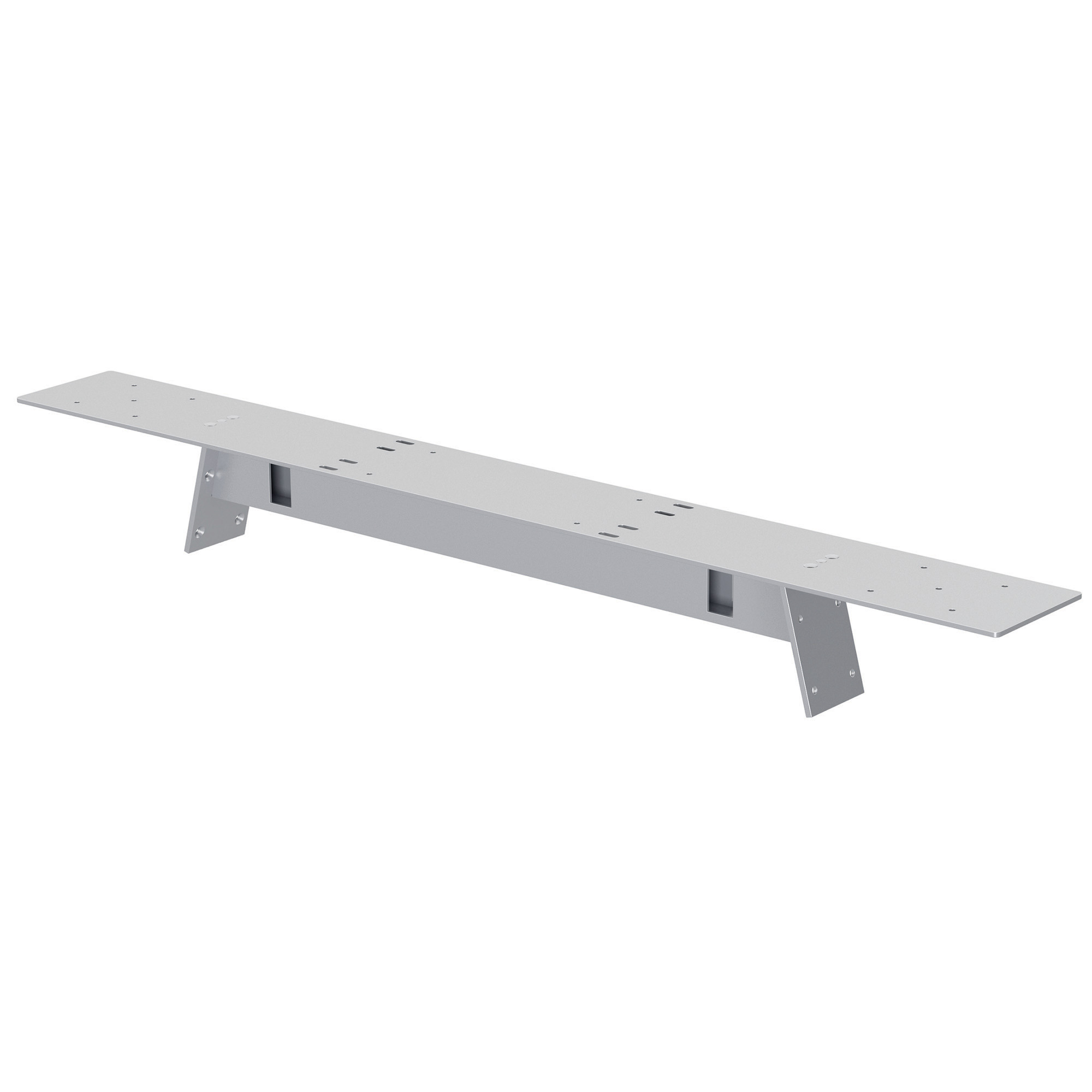 OfficeSource | Variant Collection | Oblique Leg Mounts - For 48''D Tops - Silver